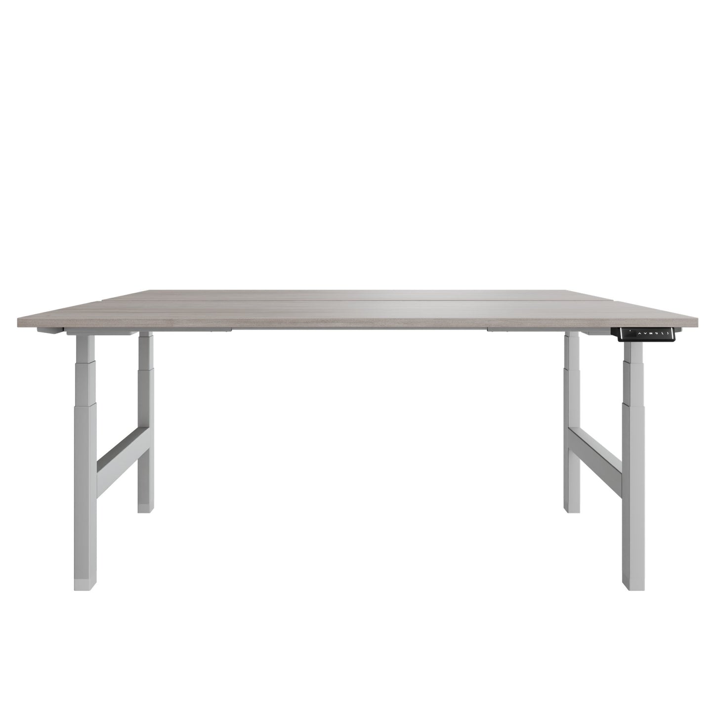 TELDRA Pro Team-Schreibtisch | 1600-1800 mm, elektrisch höhenverstellbar, Nordeiche grau