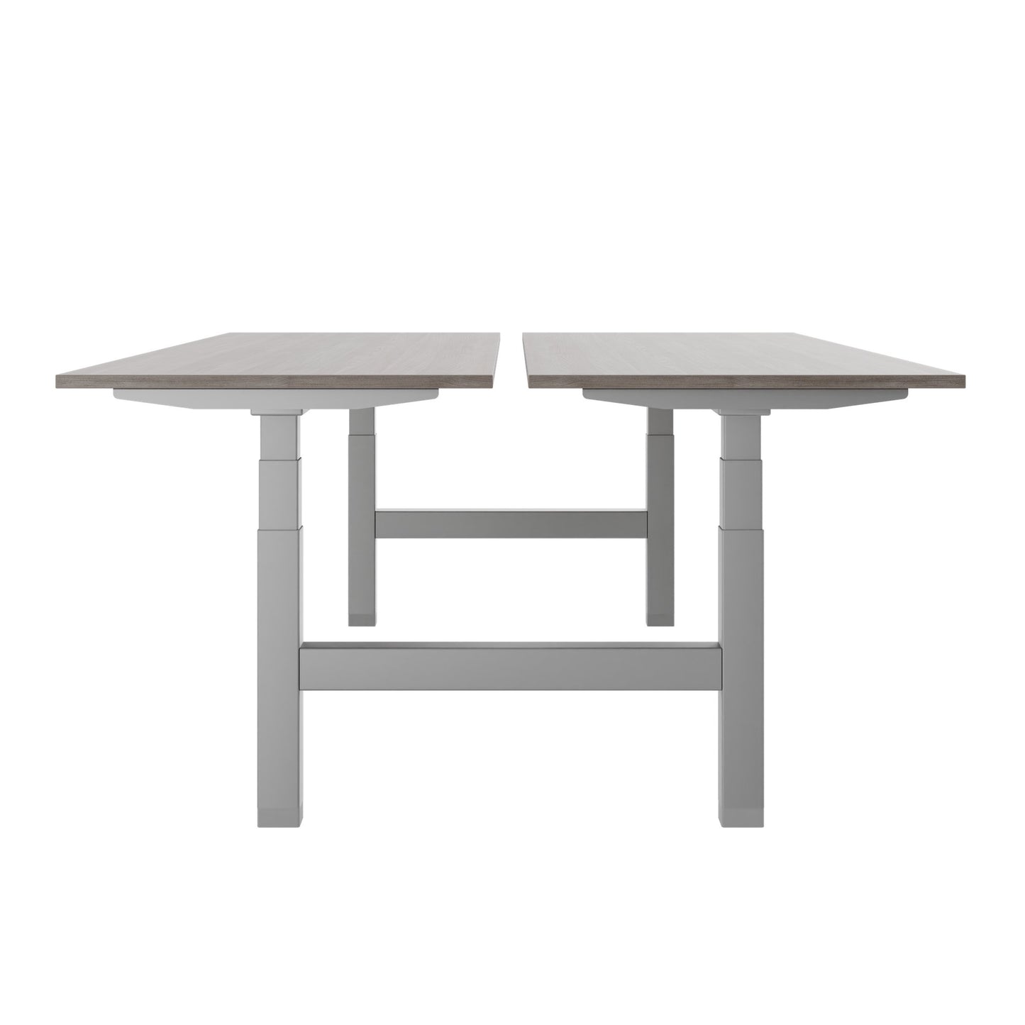 TELDRA Pro Team-Schreibtisch | 1600-1800 mm, elektrisch höhenverstellbar, Nordeiche grau