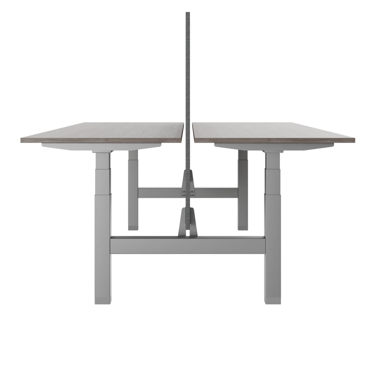 TELDRA Pro Team-Schreibtisch | 1600-1800 mm, elektrisch höhenverstellbar, Nordeiche grau