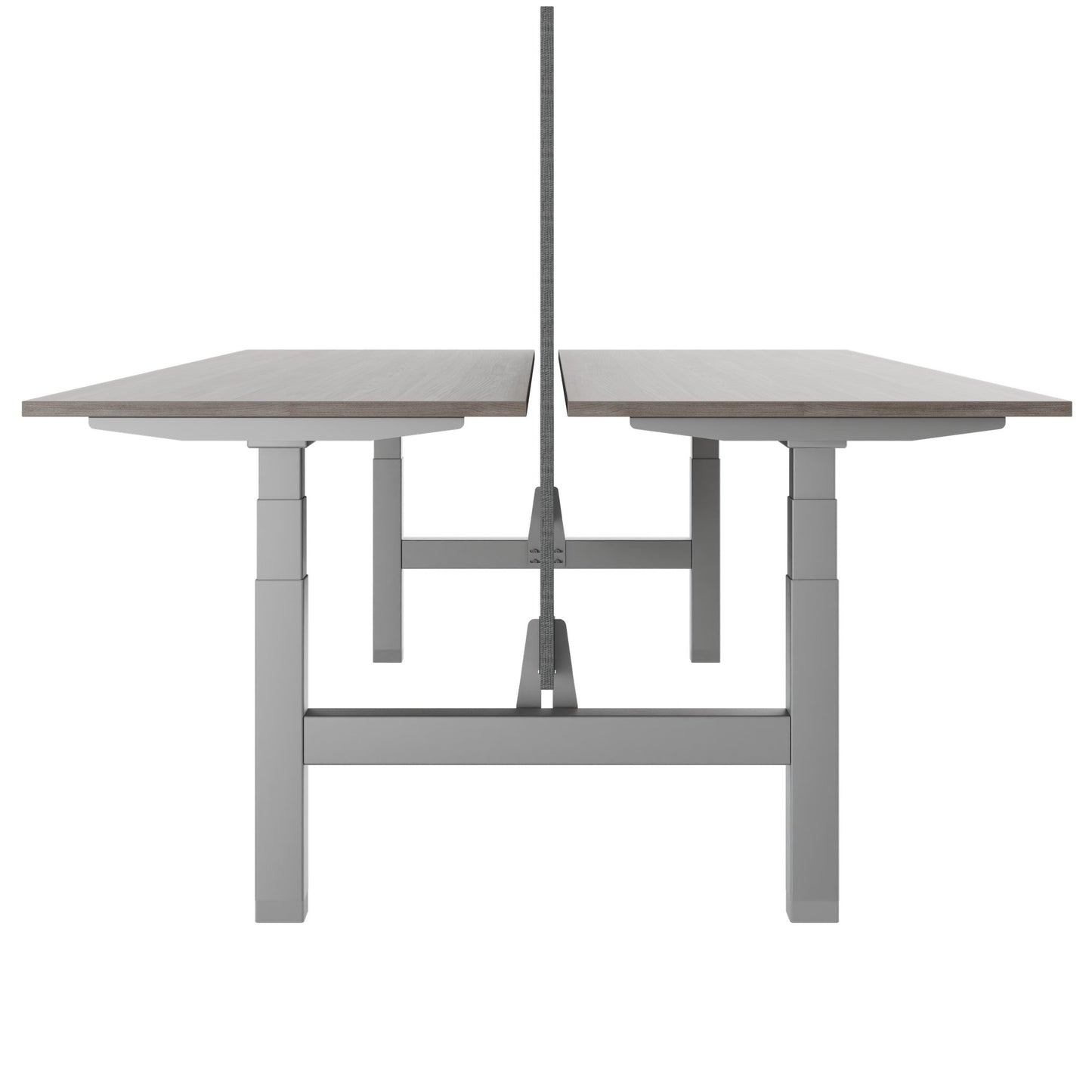 TELDRA Pro Team-Schreibtisch | 1600-1800 mm, elektrisch höhenverstellbar, Nordeiche grau