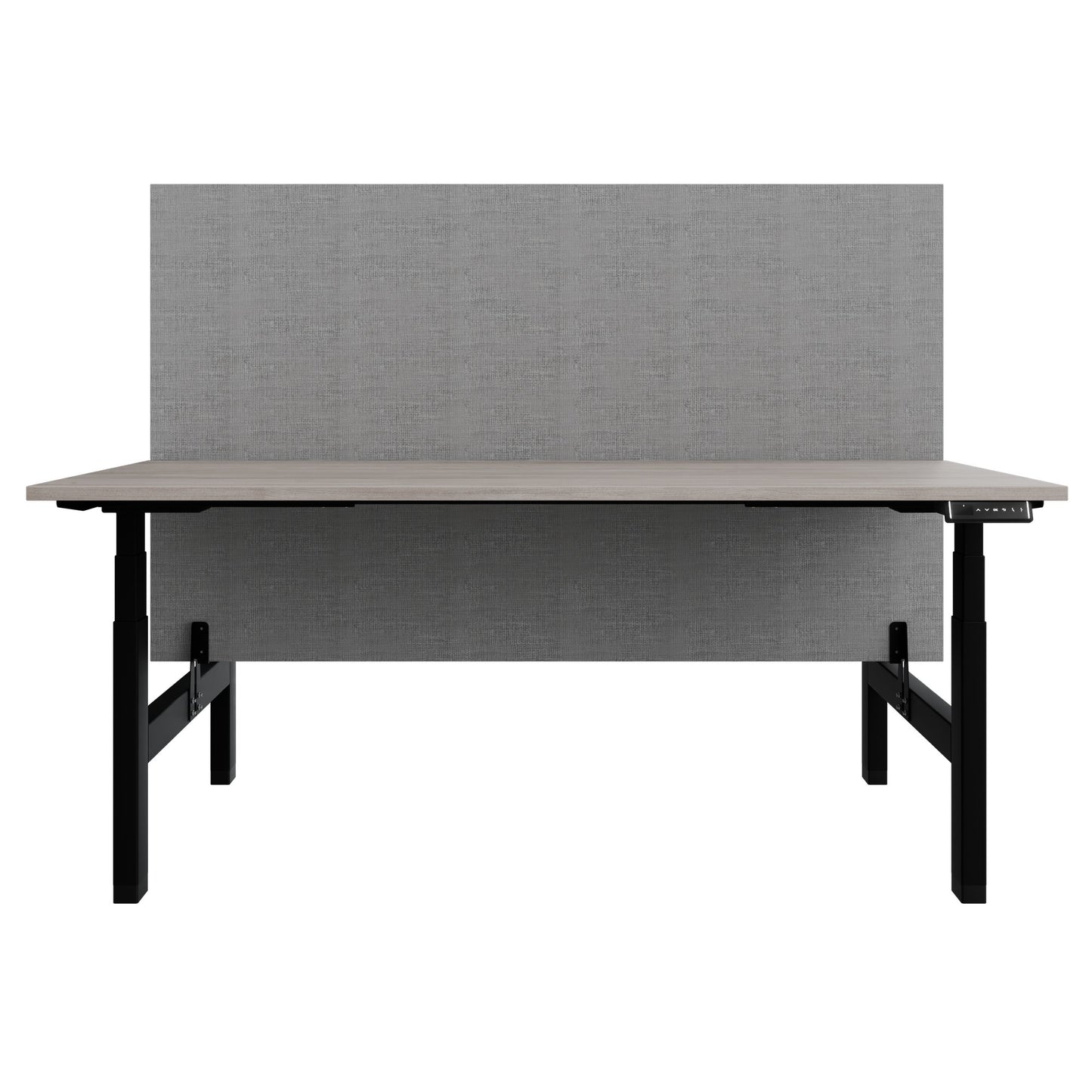 TELDRA Pro Team-Schreibtisch | 1600-1800 mm, elektrisch höhenverstellbar, Nordeiche grau