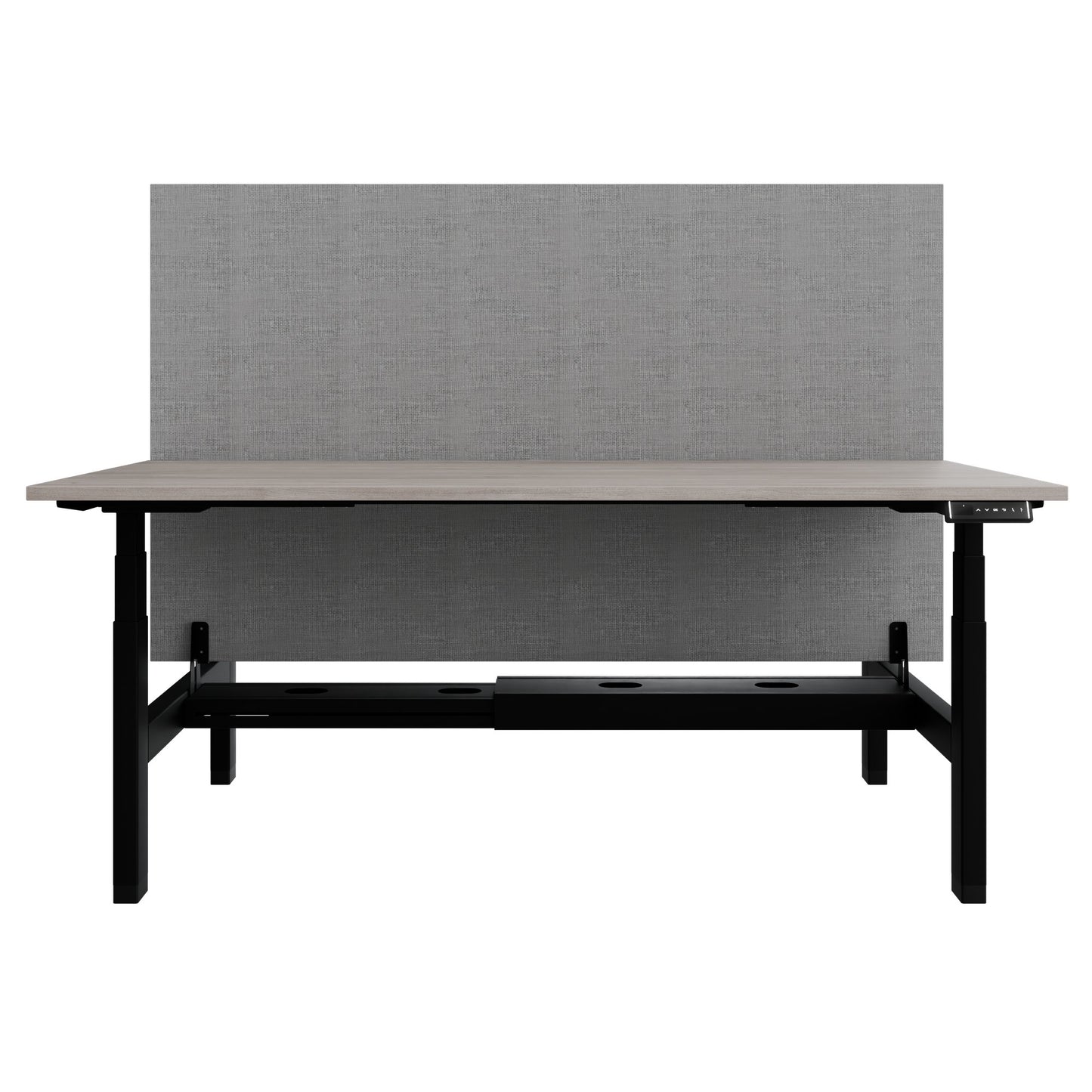 TELDRA Pro Team-Schreibtisch | 1600-1800 mm, elektrisch höhenverstellbar, Nordeiche grau