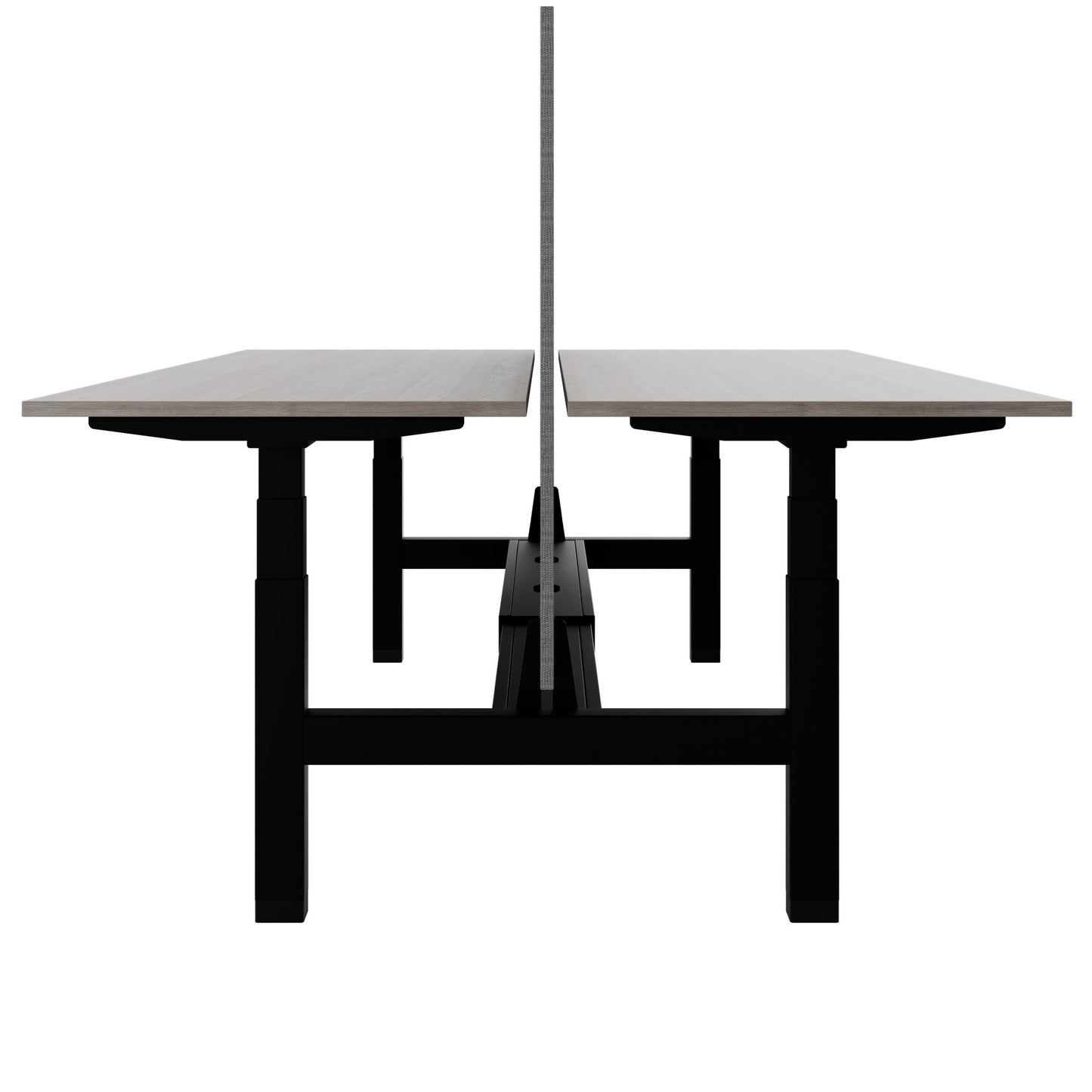 TELDRA Pro Team-Schreibtisch | 1600-1800 mm, elektrisch höhenverstellbar, Nordeiche grau