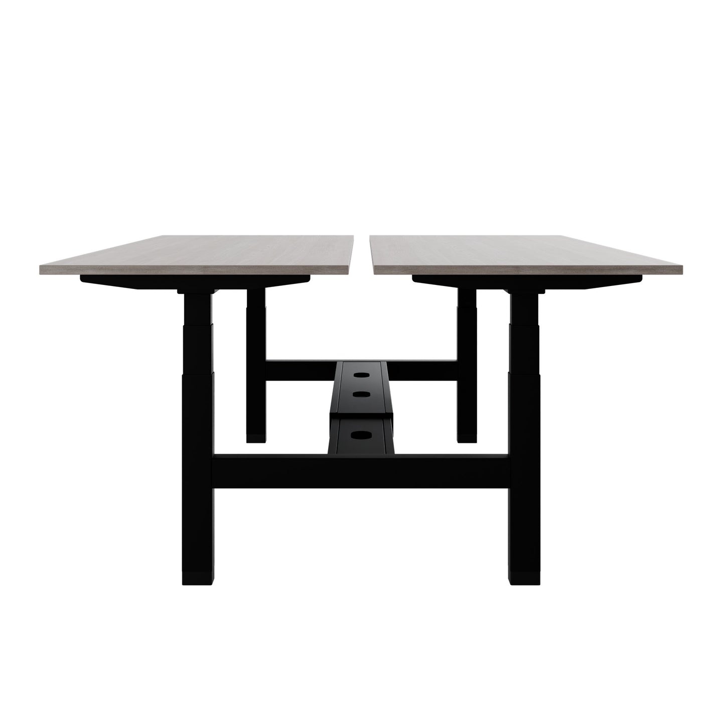 TELDRA Pro Team-Schreibtisch | 1600-1800 mm, elektrisch höhenverstellbar, Nordeiche grau