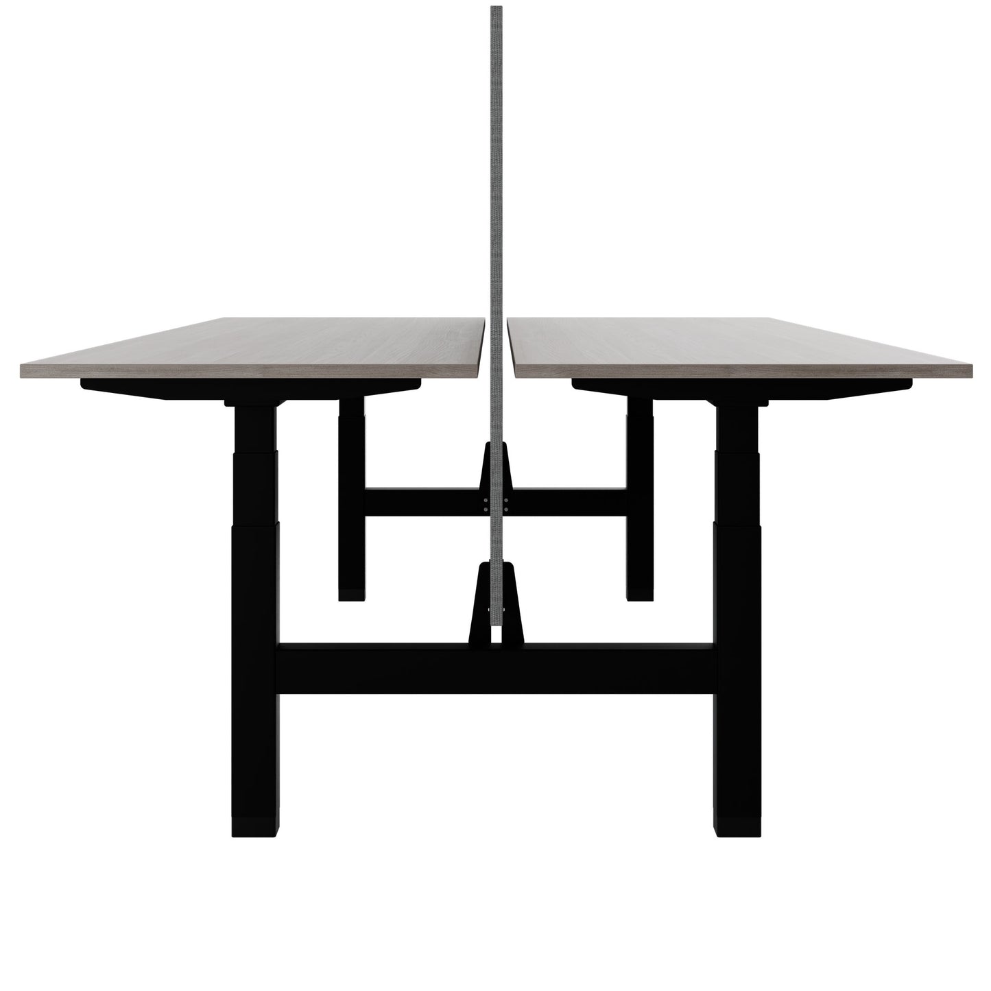 TELDRA Pro Team-Schreibtisch | 1600-1800 mm, elektrisch höhenverstellbar, Nordeiche grau