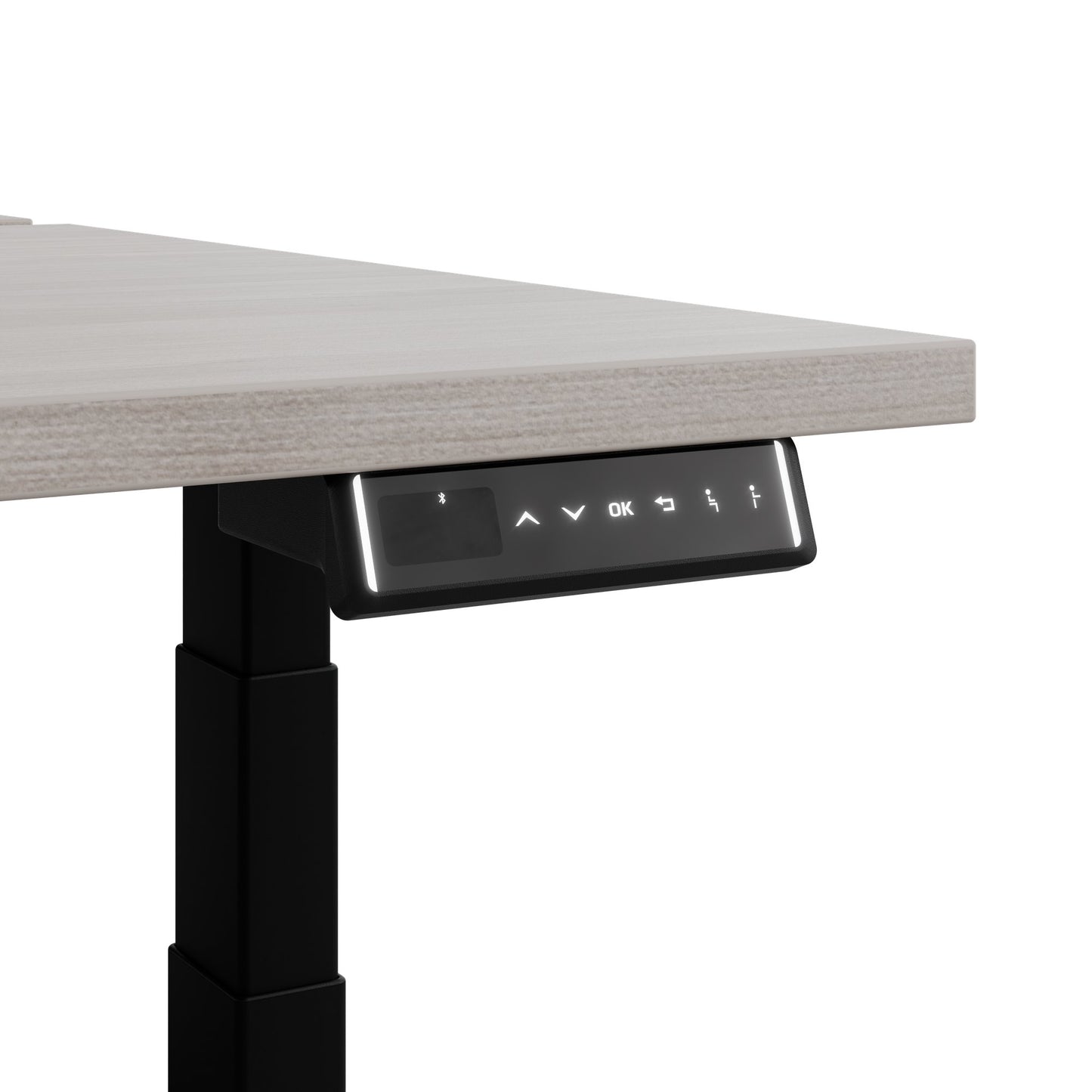 TELDRA Pro Team-Schreibtisch | 1600-1800 mm, elektrisch höhenverstellbar, Nordeiche grau