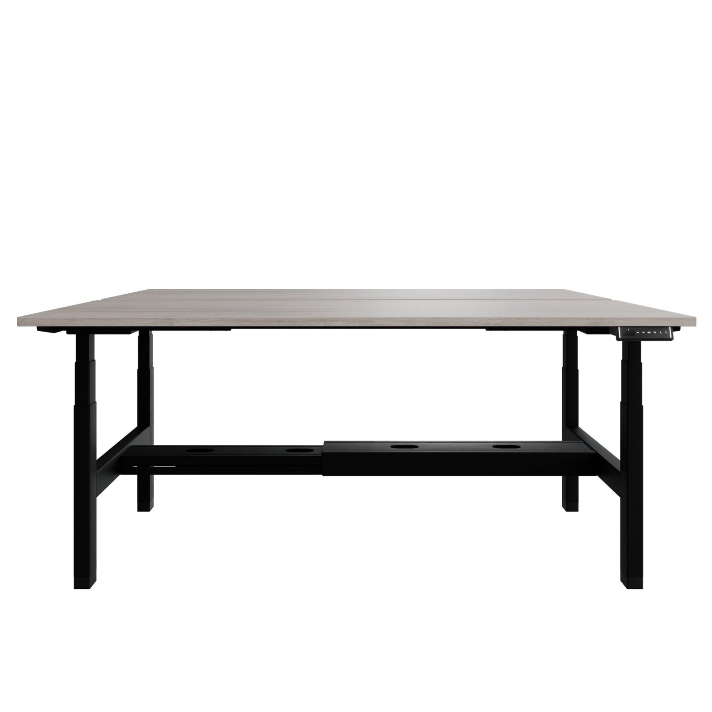 TELDRA Pro Team-Schreibtisch | 1600-1800 mm, elektrisch höhenverstellbar, Nordeiche grau