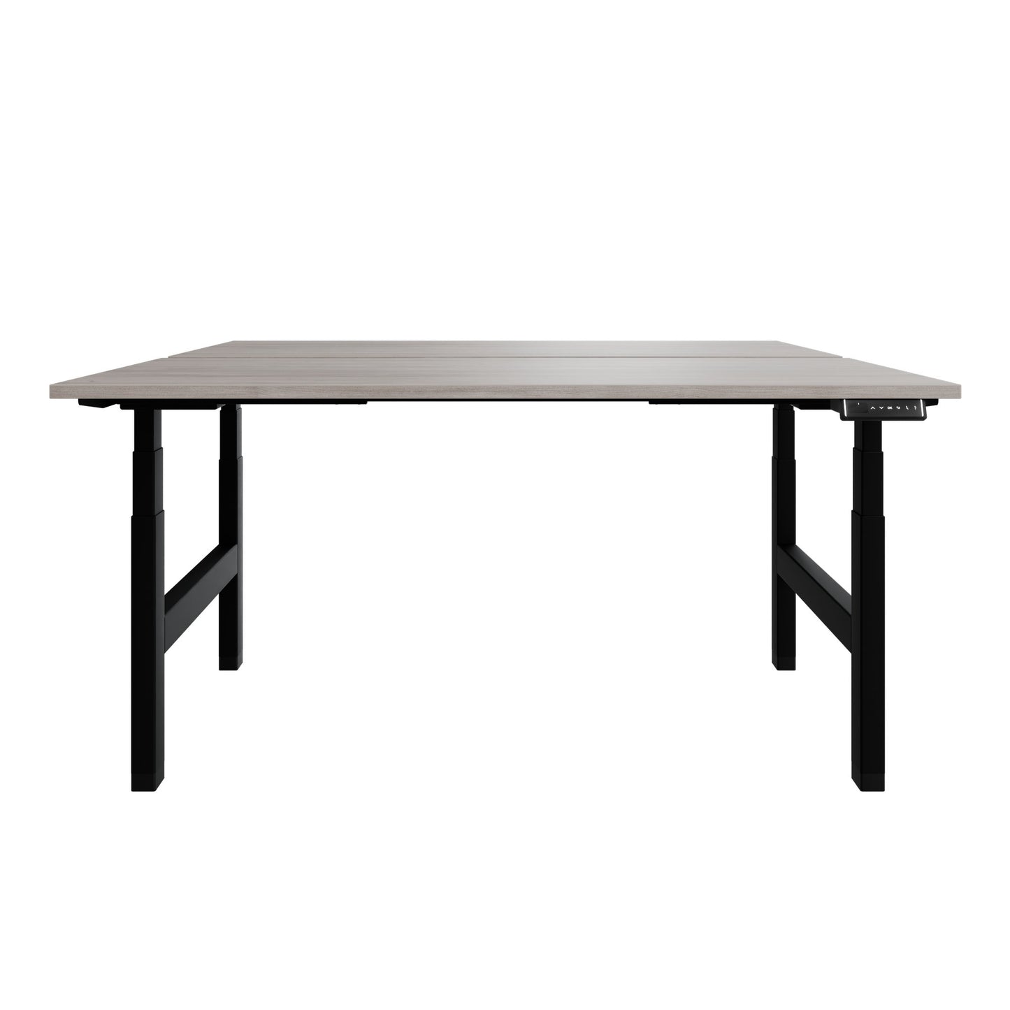 TELDRA Pro Team-Schreibtisch | 1600-1800 mm, elektrisch höhenverstellbar, Nordeiche grau