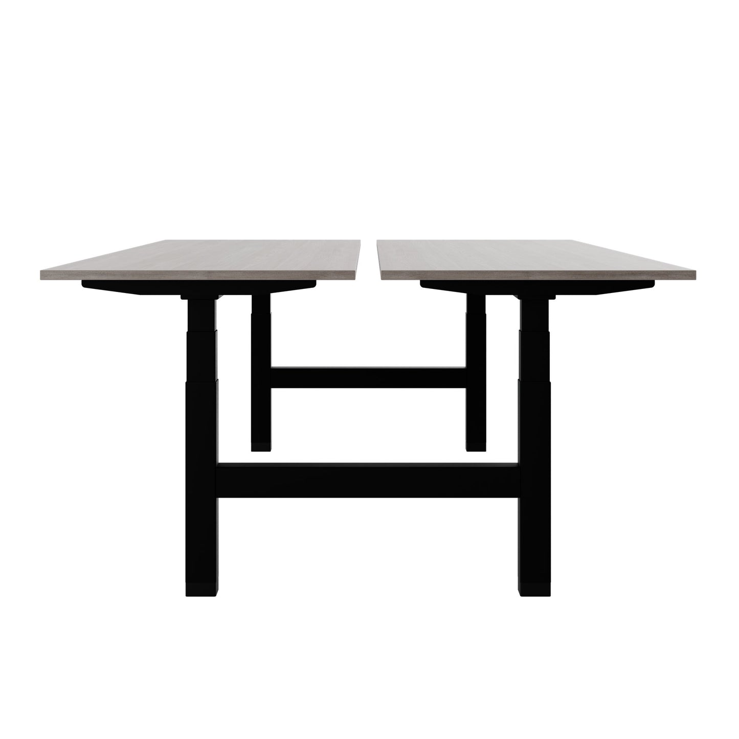 TELDRA Pro Team-Schreibtisch | 1600-1800 mm, elektrisch höhenverstellbar, Nordeiche grau