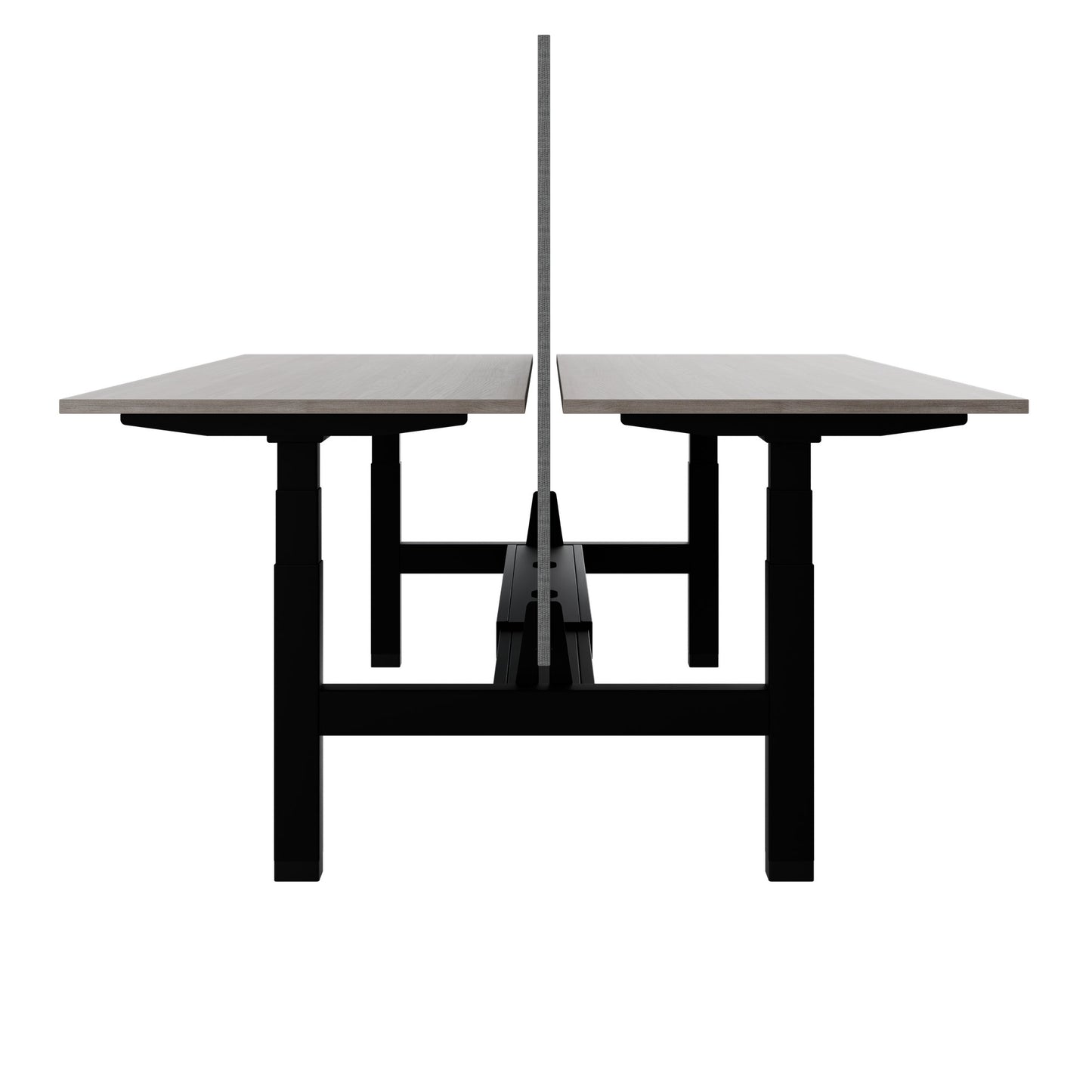 TELDRA Pro Team-Schreibtisch | 1600-1800 mm, elektrisch höhenverstellbar, Nordeiche grau