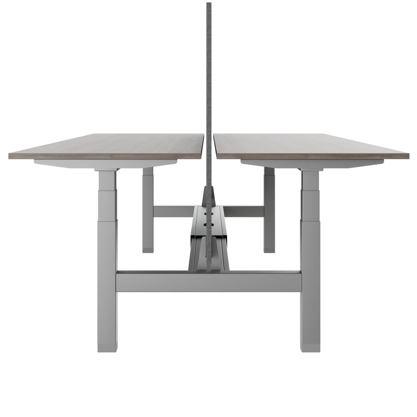 TELDRA Pro Team-Schreibtisch | 1600-1800 mm, elektrisch höhenverstellbar, Nordeiche grau