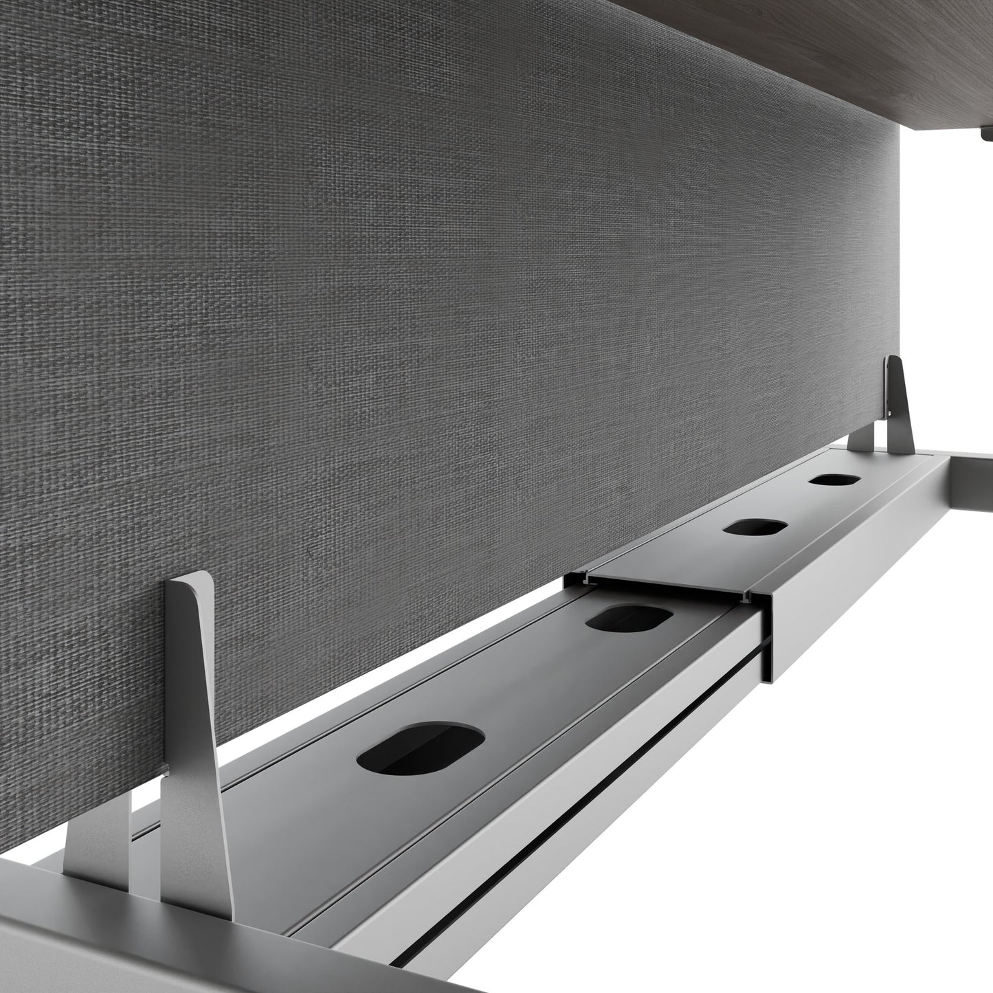 TELDRA Pro Team-Schreibtisch | 1600-1800 mm, elektrisch höhenverstellbar, Nordeiche grau