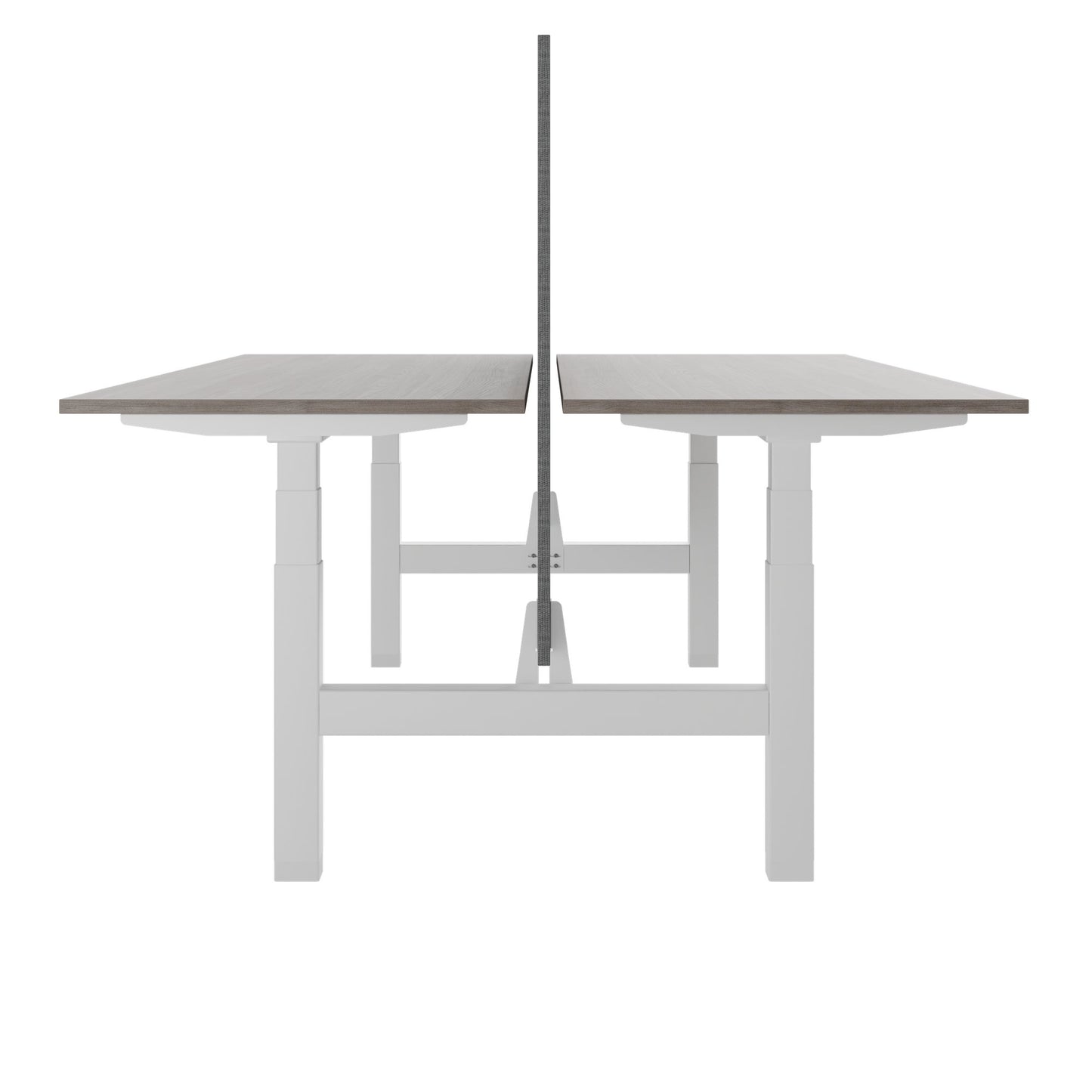 TELDRA Pro Team-Schreibtisch | 1600-1800 mm, elektrisch höhenverstellbar, Nordeiche grau