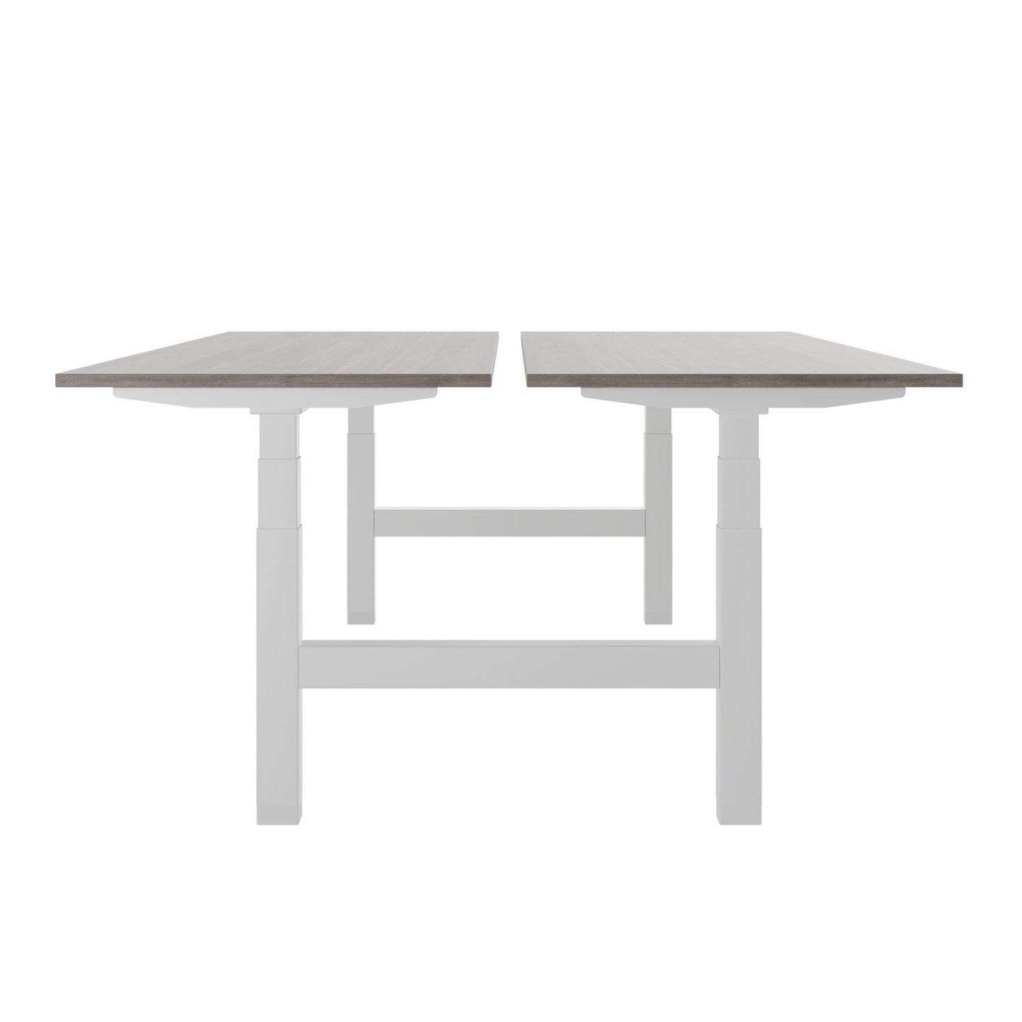 TELDRA Pro Team-Schreibtisch | 1600-1800 mm, elektrisch höhenverstellbar, Nordeiche grau