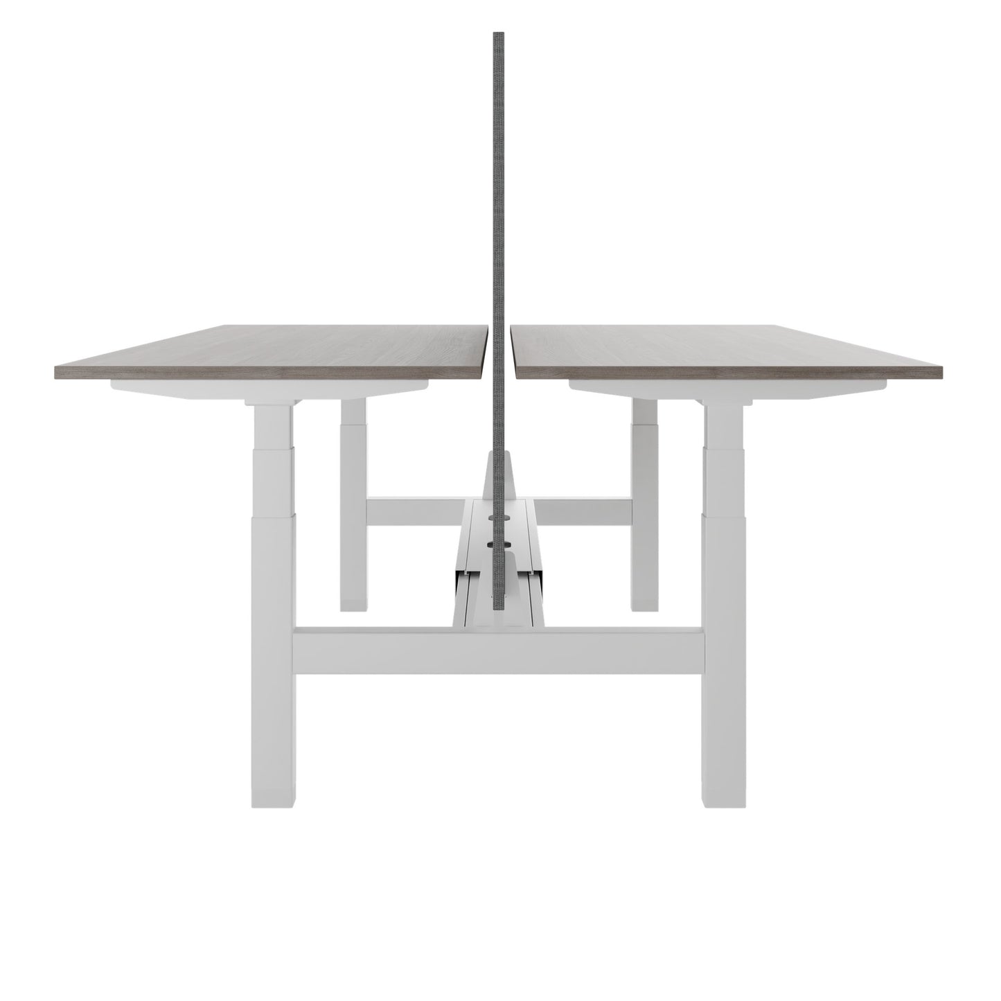 TELDRA Pro Team-Schreibtisch | 1600-1800 mm, elektrisch höhenverstellbar, Nordeiche grau