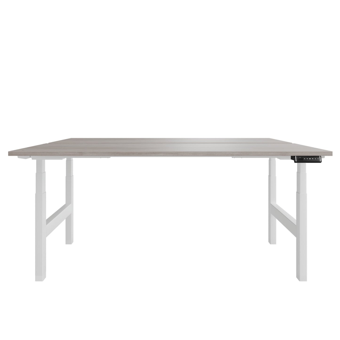 TELDRA Pro Team-Schreibtisch | 1600-1800 mm, elektrisch höhenverstellbar, Nordeiche grau