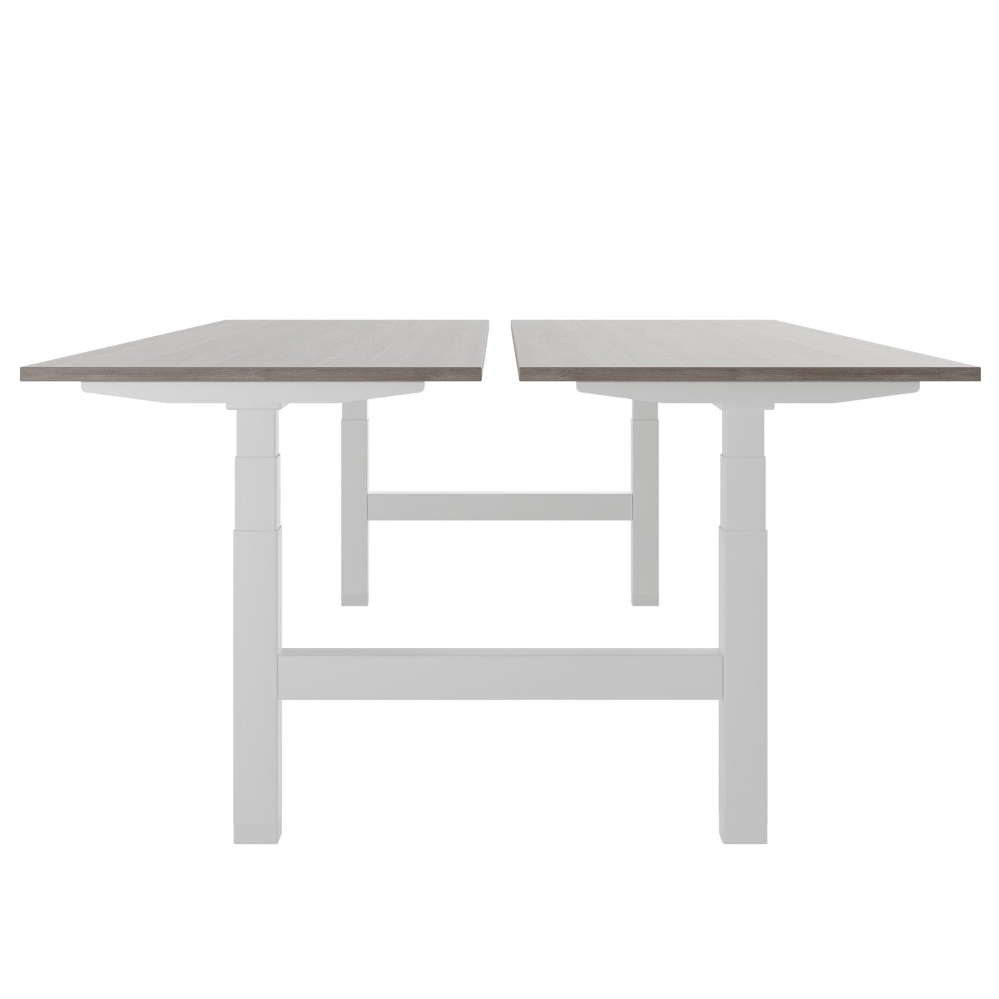 TELDRA Pro Team-Schreibtisch | 1600-1800 mm, elektrisch höhenverstellbar, Nordeiche grau