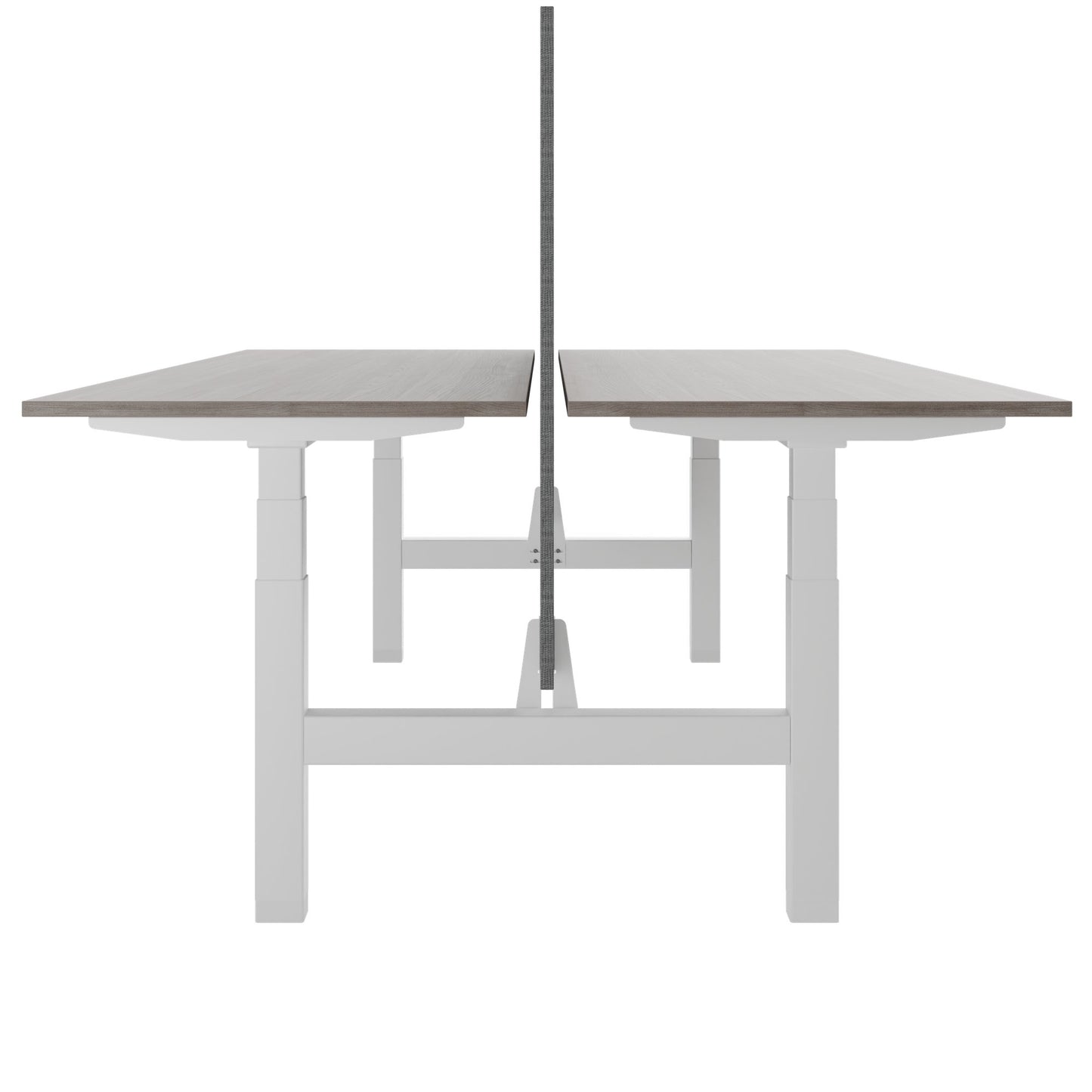 TELDRA Pro Team-Schreibtisch | 1600-1800 mm, elektrisch höhenverstellbar, Nordeiche grau