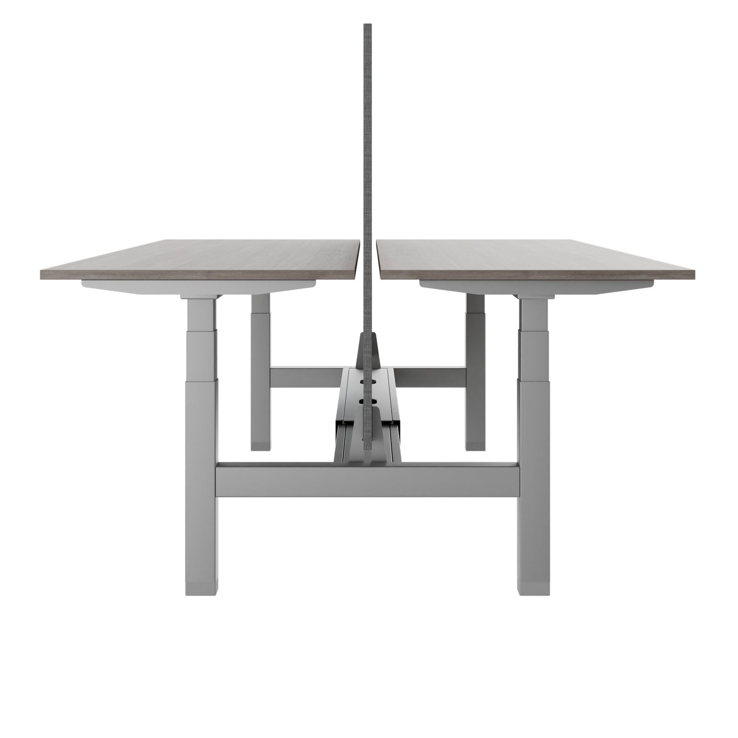 TELDRA Pro Team-Schreibtisch | 1600-1800 mm, elektrisch höhenverstellbar, Nordeiche grau