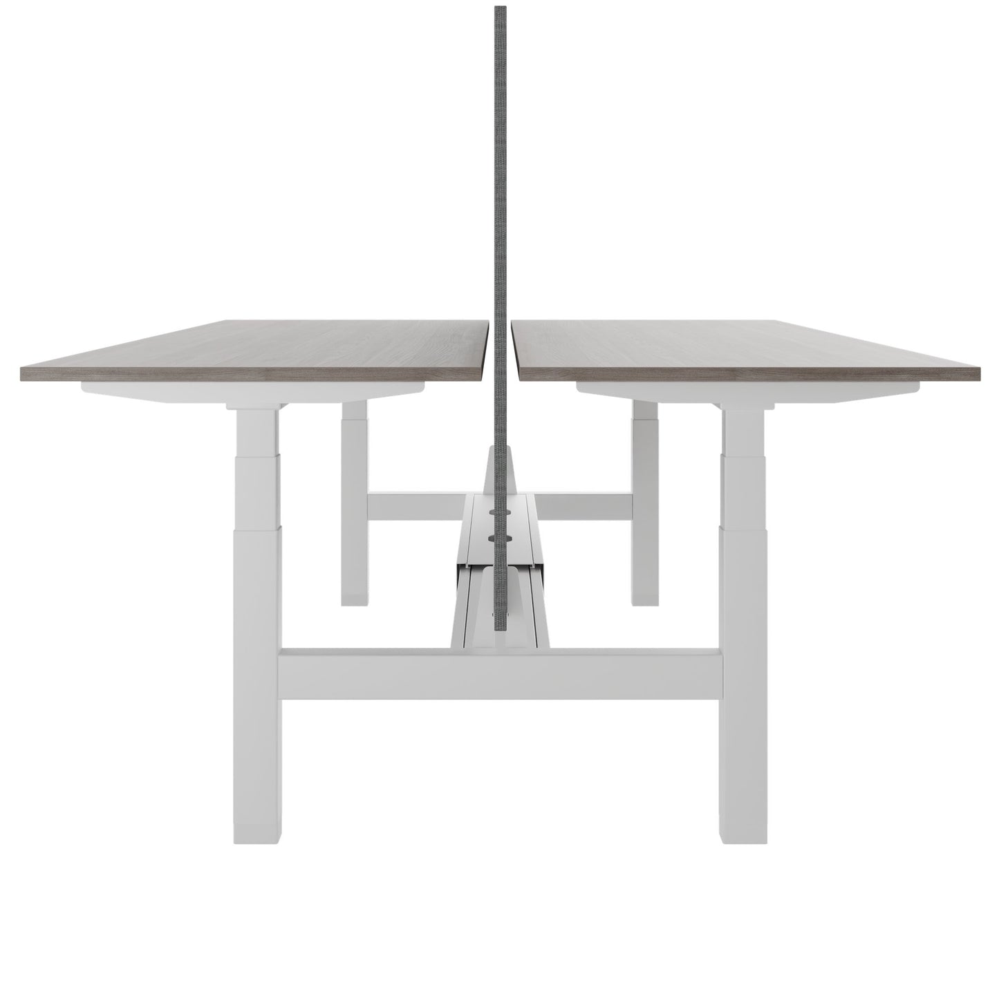 TELDRA Pro Team-Schreibtisch | 1600-1800 mm, elektrisch höhenverstellbar, Nordeiche grau