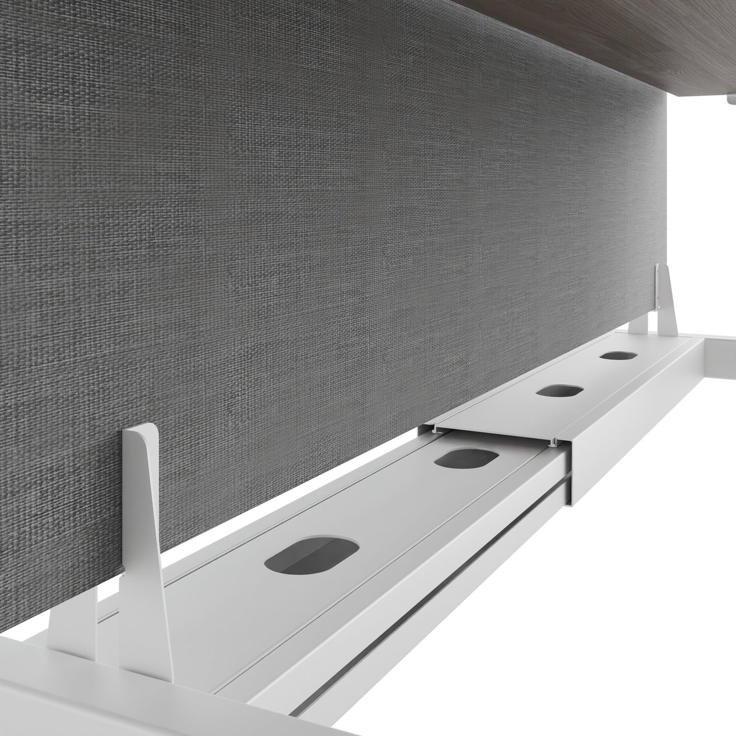 TELDRA Pro Team-Schreibtisch | 1600-1800 mm, elektrisch höhenverstellbar, Nordeiche grau