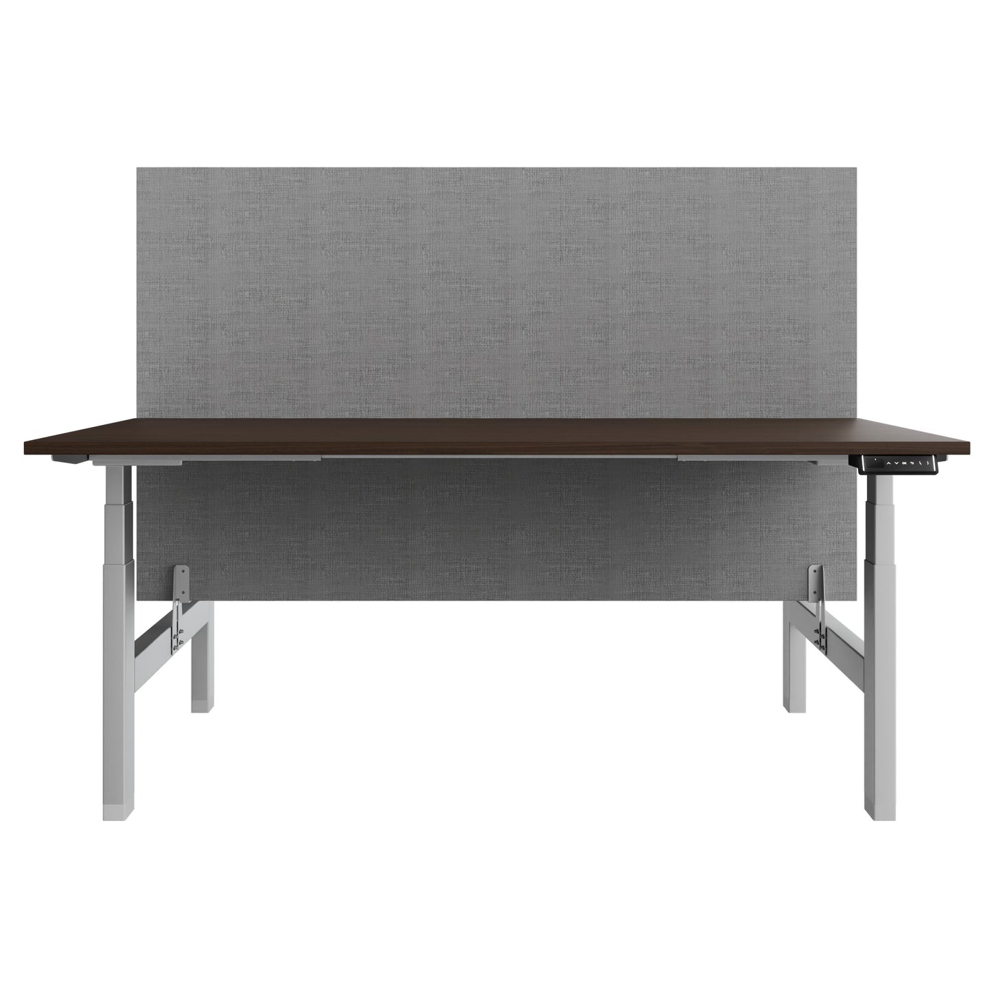 TELDRA Pro Team-Schreibtisch | 1600-1800 mm, elektrisch höhenverstellbar, Nussbaum