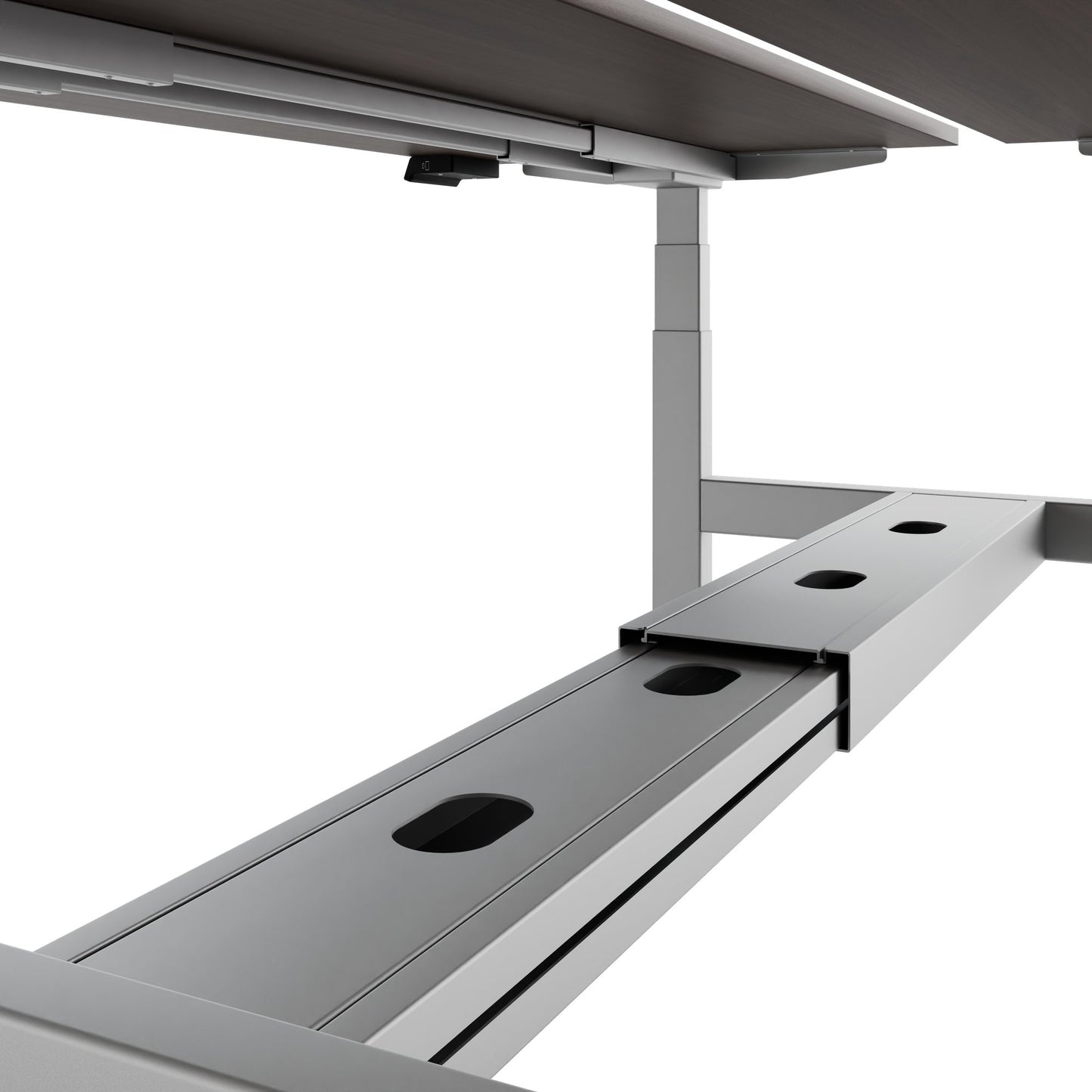 TELDRA Pro Team-Schreibtisch | 1600-1800 mm, elektrisch höhenverstellbar, Nussbaum