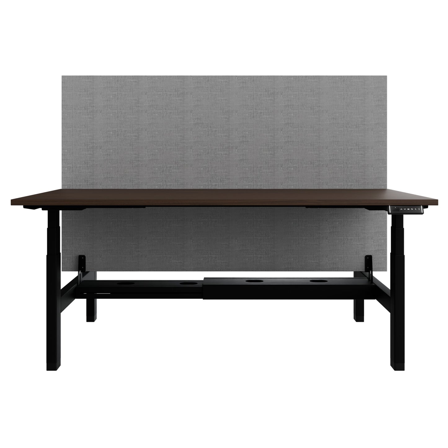 TELDRA Pro Team-Schreibtisch | 1600-1800 mm, elektrisch höhenverstellbar, Nussbaum