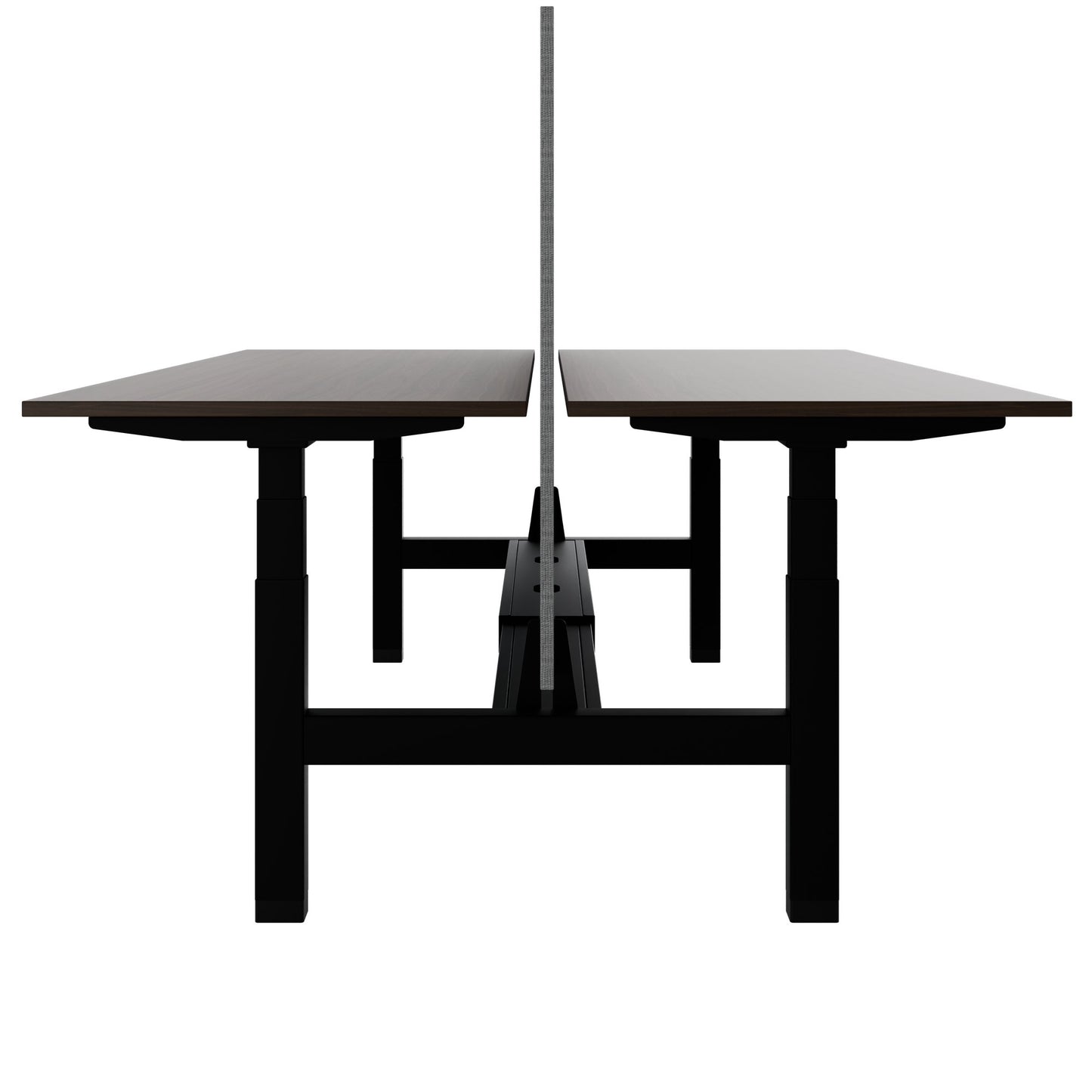 TELDRA Pro Team-Schreibtisch | 1600-1800 mm, elektrisch höhenverstellbar, Nussbaum