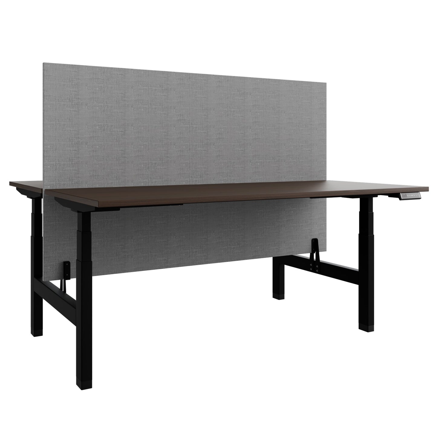 TELDRA Pro Team-Schreibtisch | 1600-1800 mm, elektrisch höhenverstellbar, Nussbaum