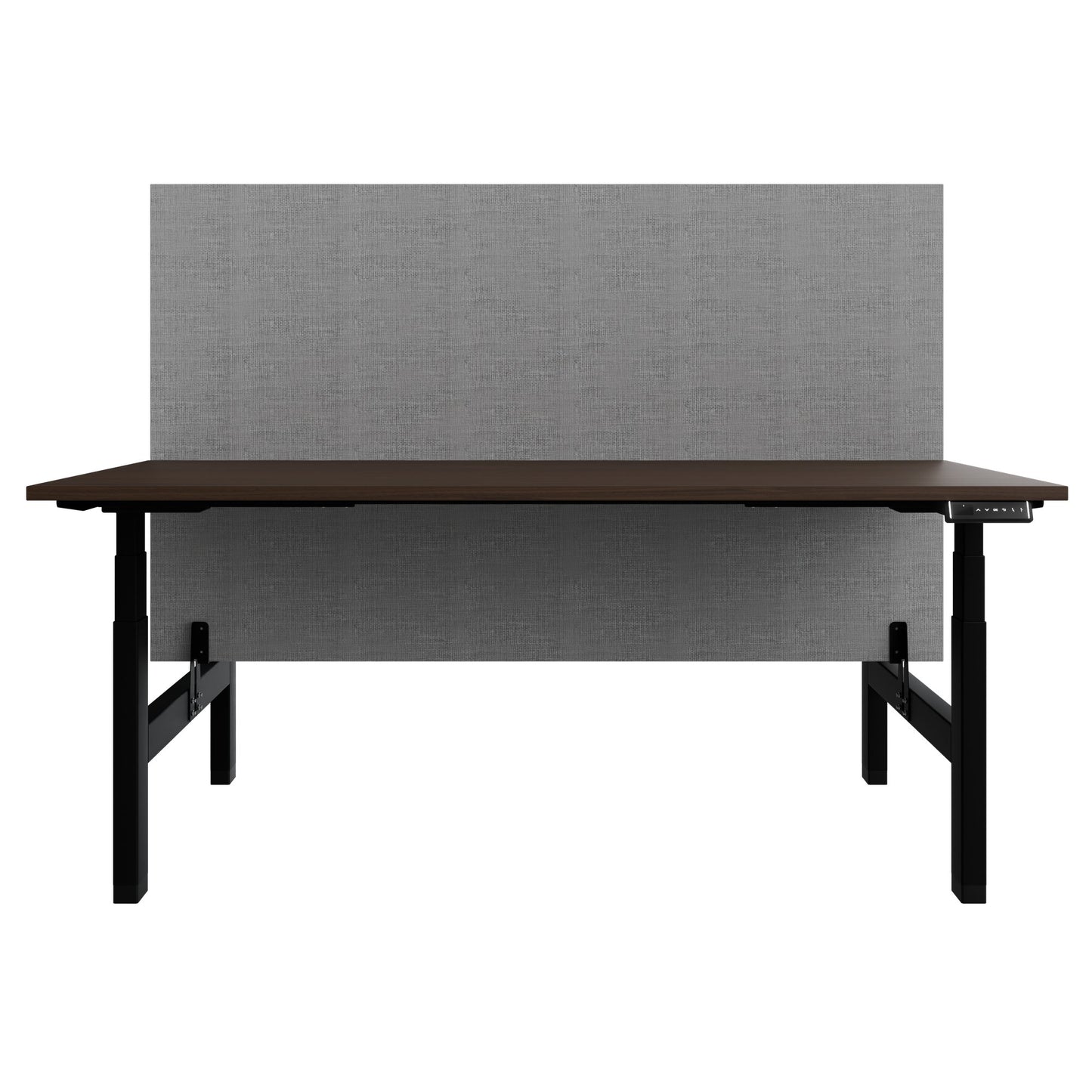 TELDRA Pro Team-Schreibtisch | 1600-1800 mm, elektrisch höhenverstellbar, Nussbaum