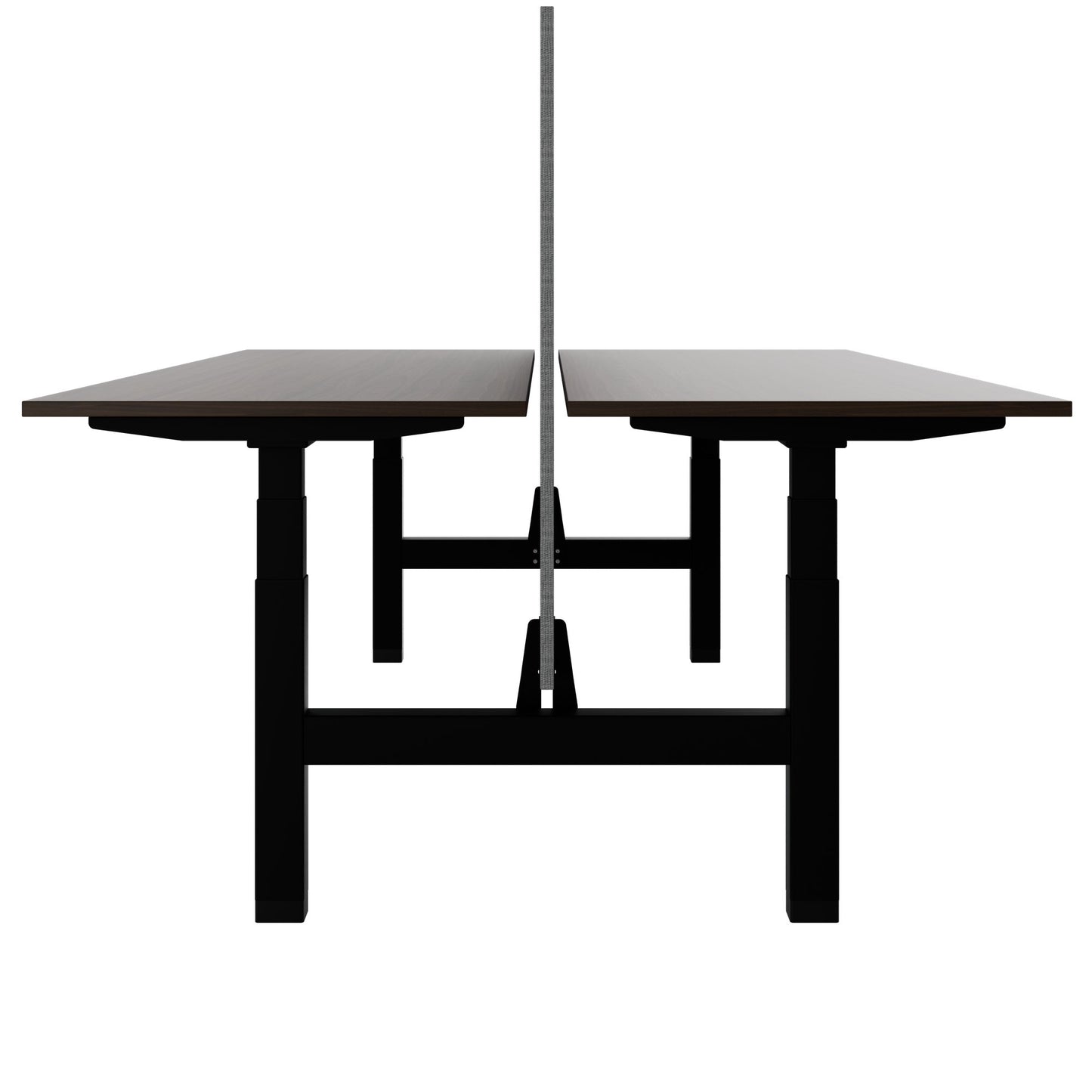 TELDRA Pro Team-Schreibtisch | 1600-1800 mm, elektrisch höhenverstellbar, Nussbaum