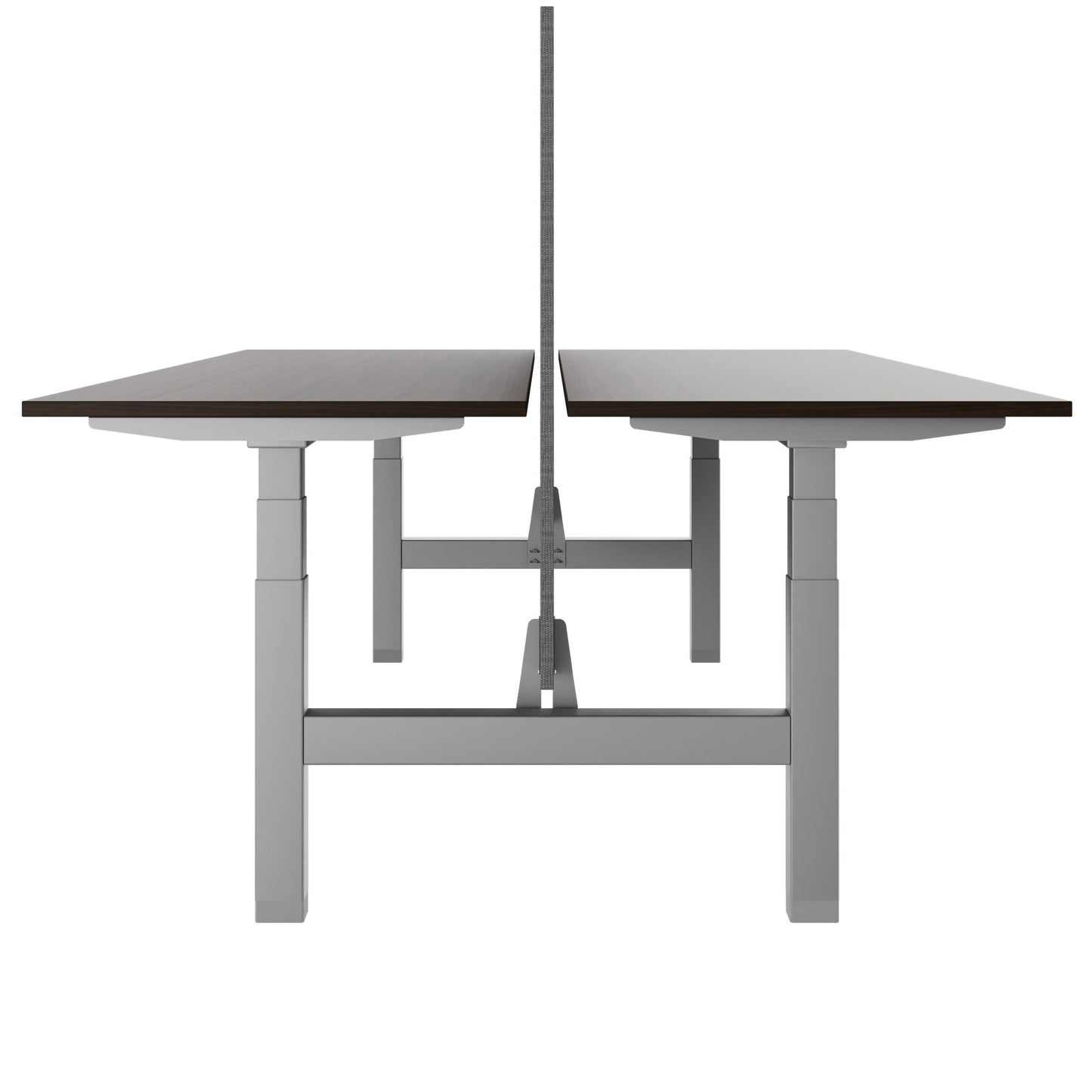 TELDRA Pro Team-Schreibtisch | 1600-1800 mm, elektrisch höhenverstellbar, Nussbaum