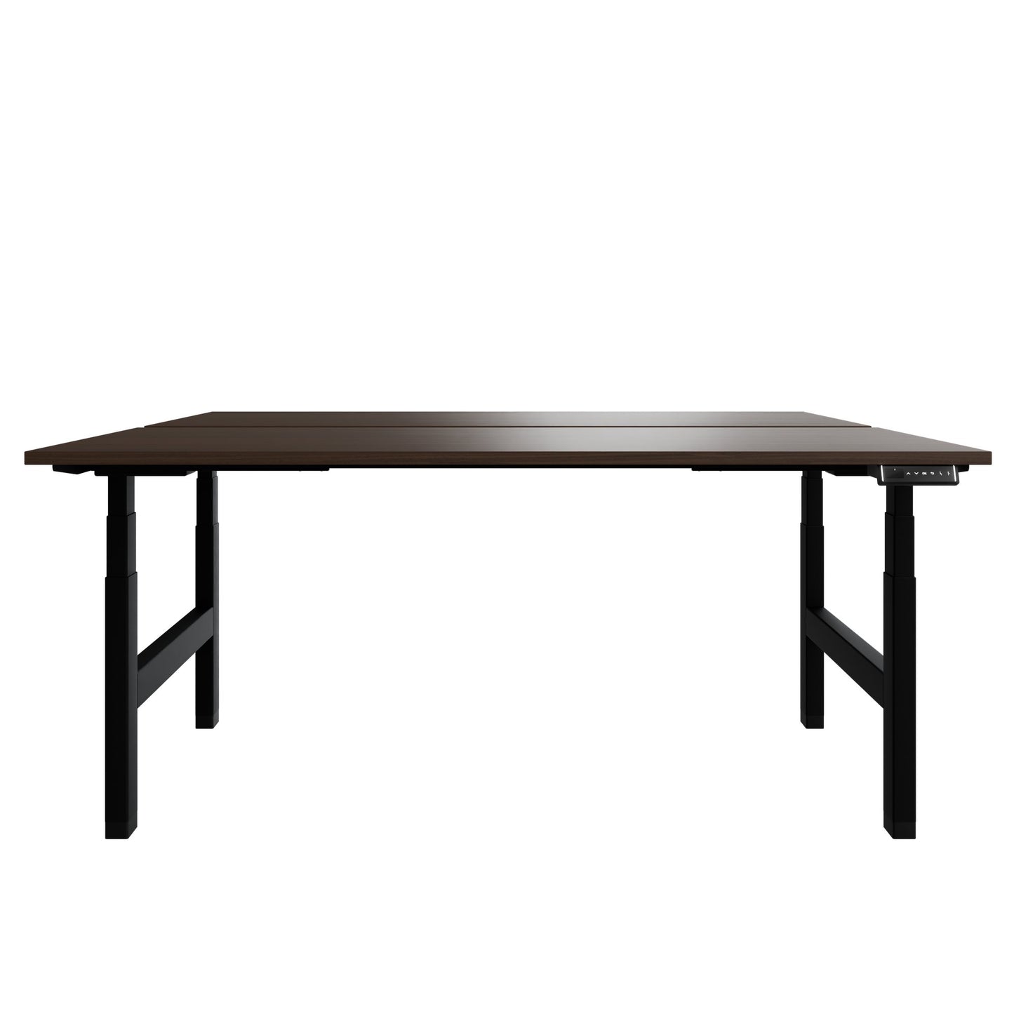 TELDRA Pro Team-Schreibtisch | 1600-1800 mm, elektrisch höhenverstellbar, Nussbaum