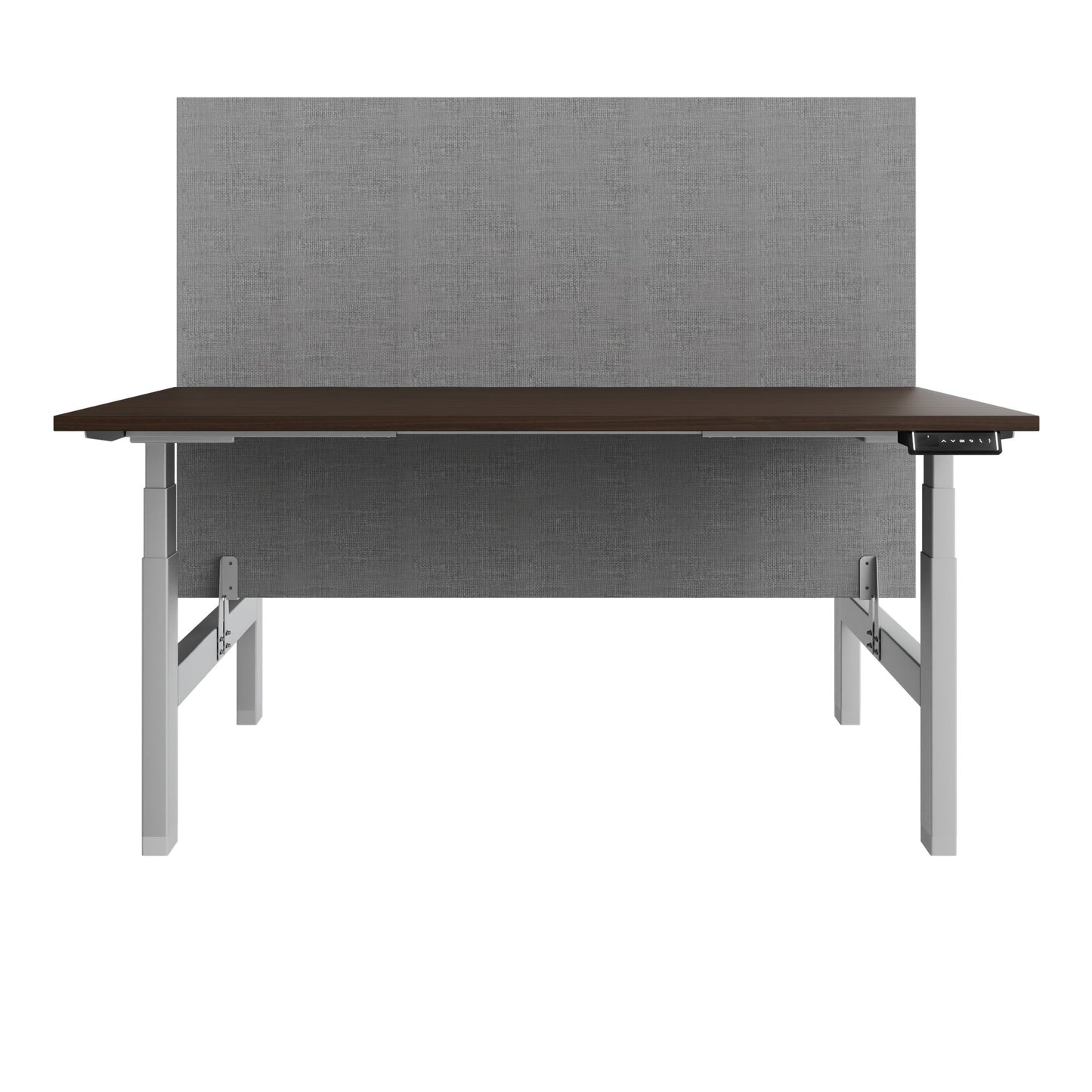 TELDRA Pro Team-Schreibtisch | 1600-1800 mm, elektrisch höhenverstellbar, Nussbaum