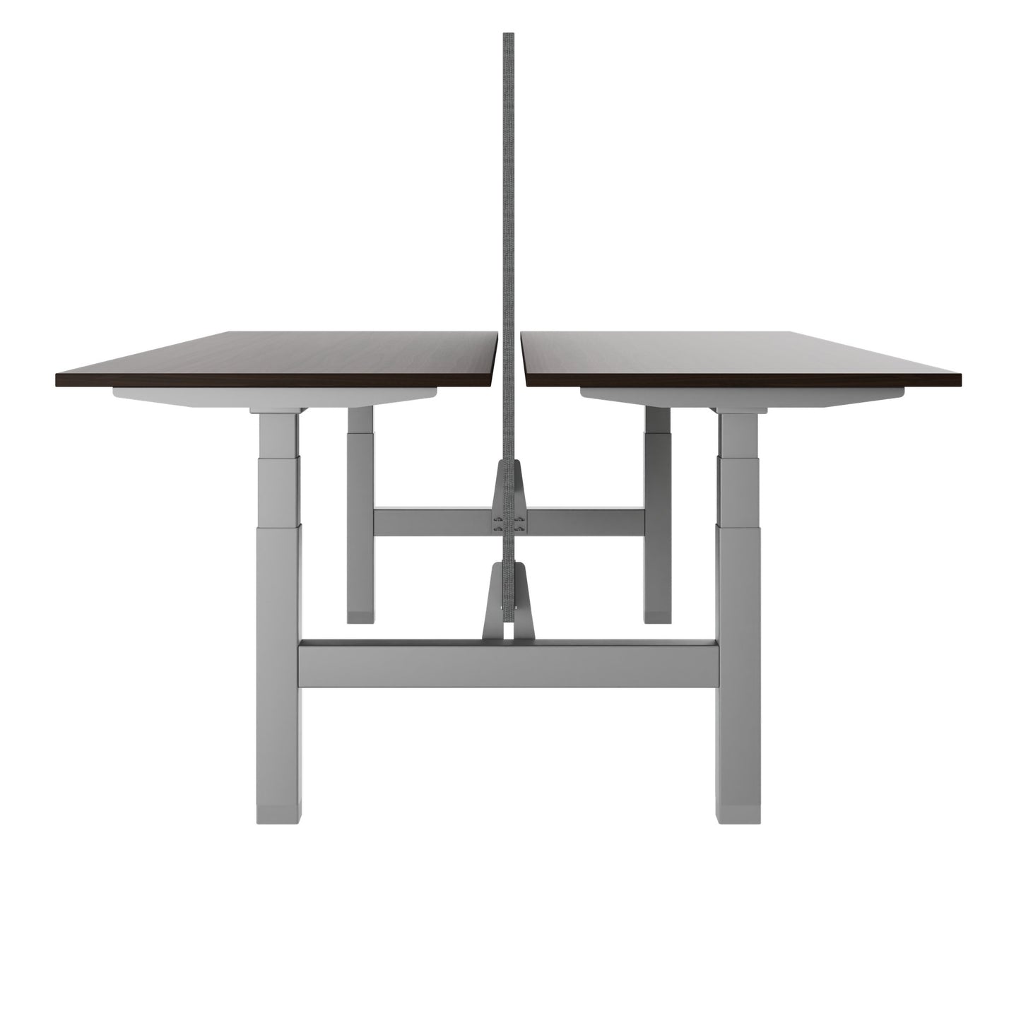 TELDRA Pro Team-Schreibtisch | 1600-1800 mm, elektrisch höhenverstellbar, Nussbaum