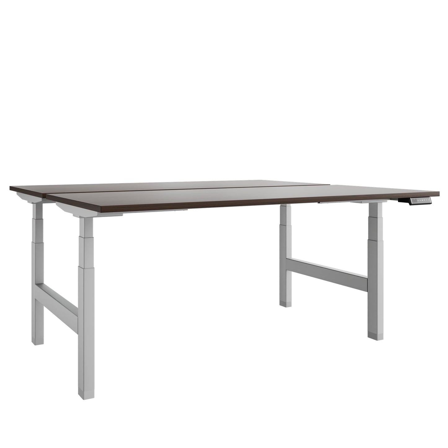 TELDRA Pro Team-Schreibtisch | 1600-1800 mm, elektrisch höhenverstellbar, Nussbaum