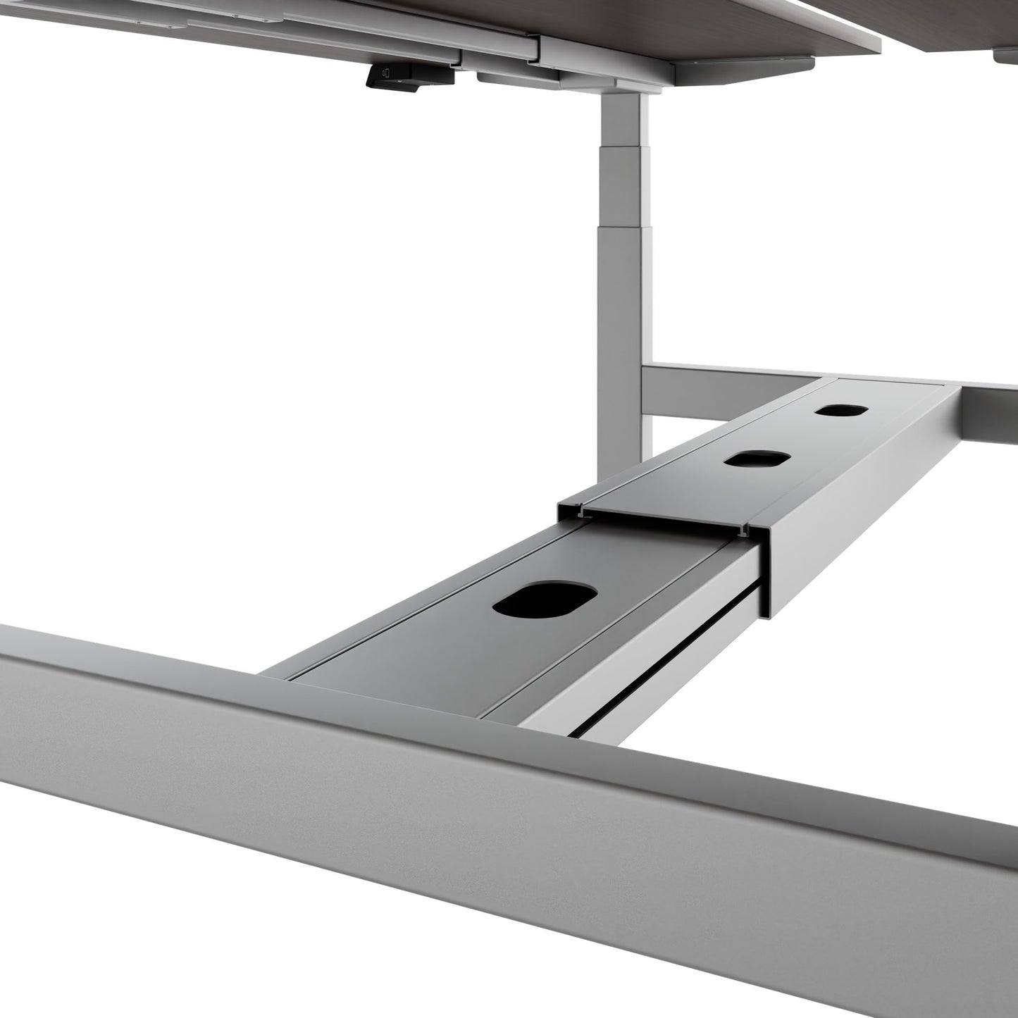 TELDRA Pro Team-Schreibtisch | 1600-1800 mm, elektrisch höhenverstellbar, Nussbaum