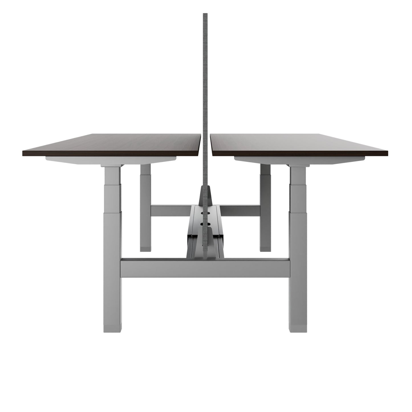 TELDRA Pro Team-Schreibtisch | 1600-1800 mm, elektrisch höhenverstellbar, Nussbaum