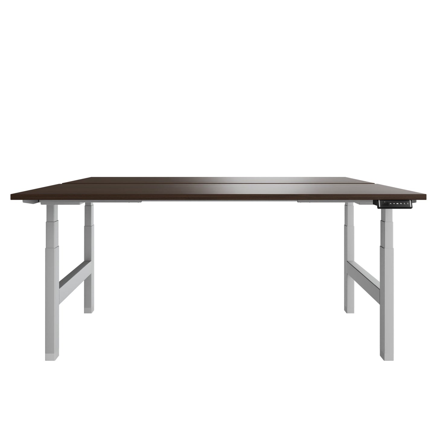 TELDRA Pro Team-Schreibtisch | 1600-1800 mm, elektrisch höhenverstellbar, Nussbaum