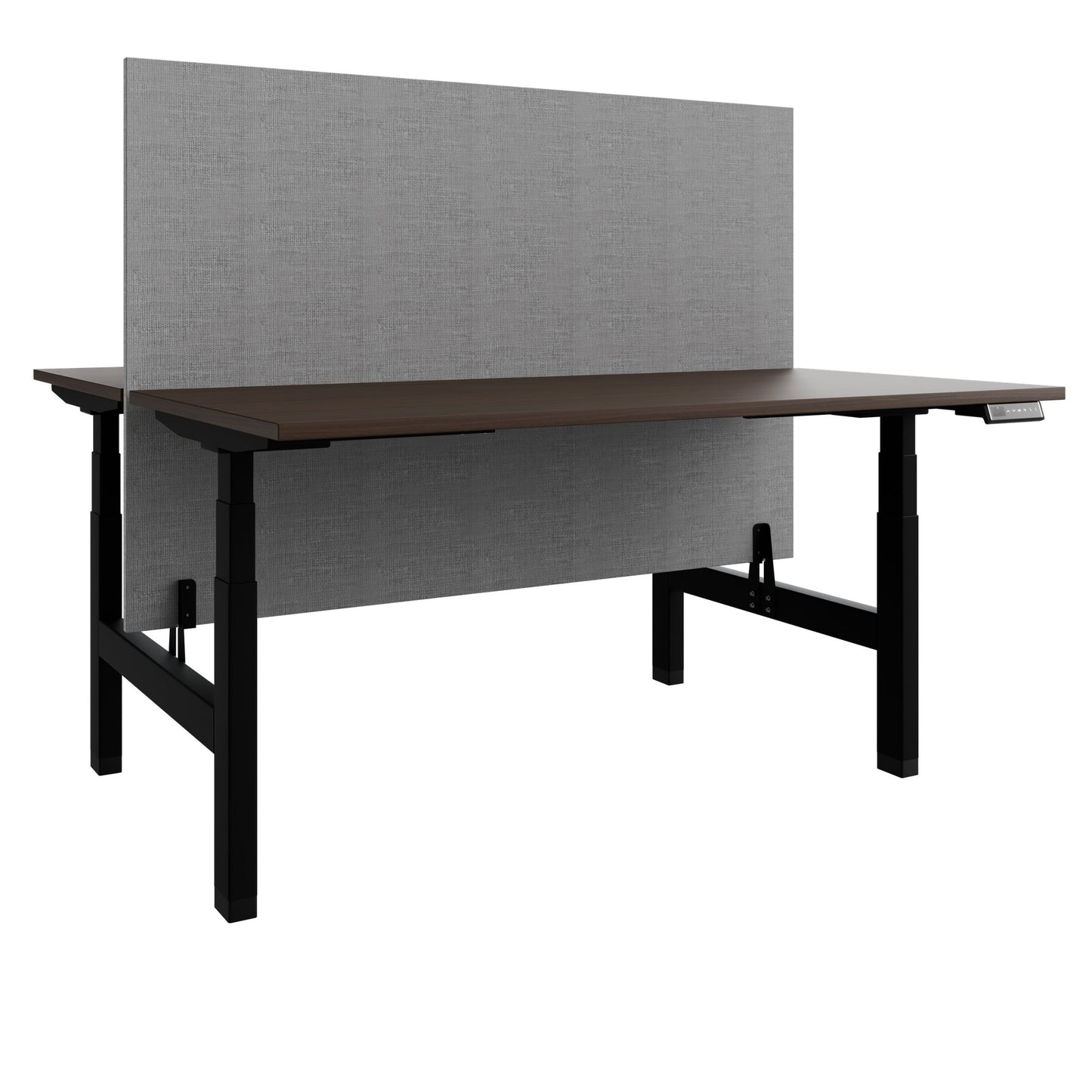 TELDRA Pro Team-Schreibtisch | 1600-1800 mm, elektrisch höhenverstellbar, Nussbaum