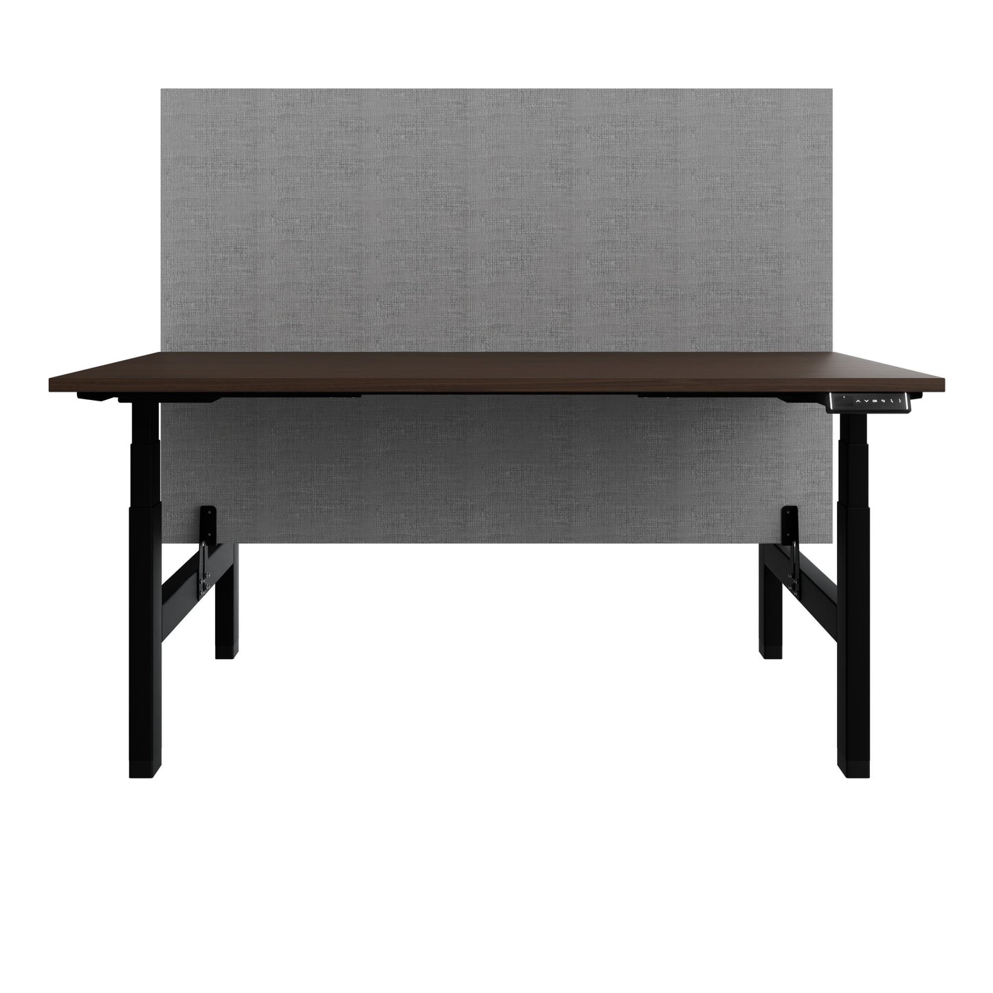 TELDRA Pro Team-Schreibtisch | 1600-1800 mm, elektrisch höhenverstellbar, Nussbaum