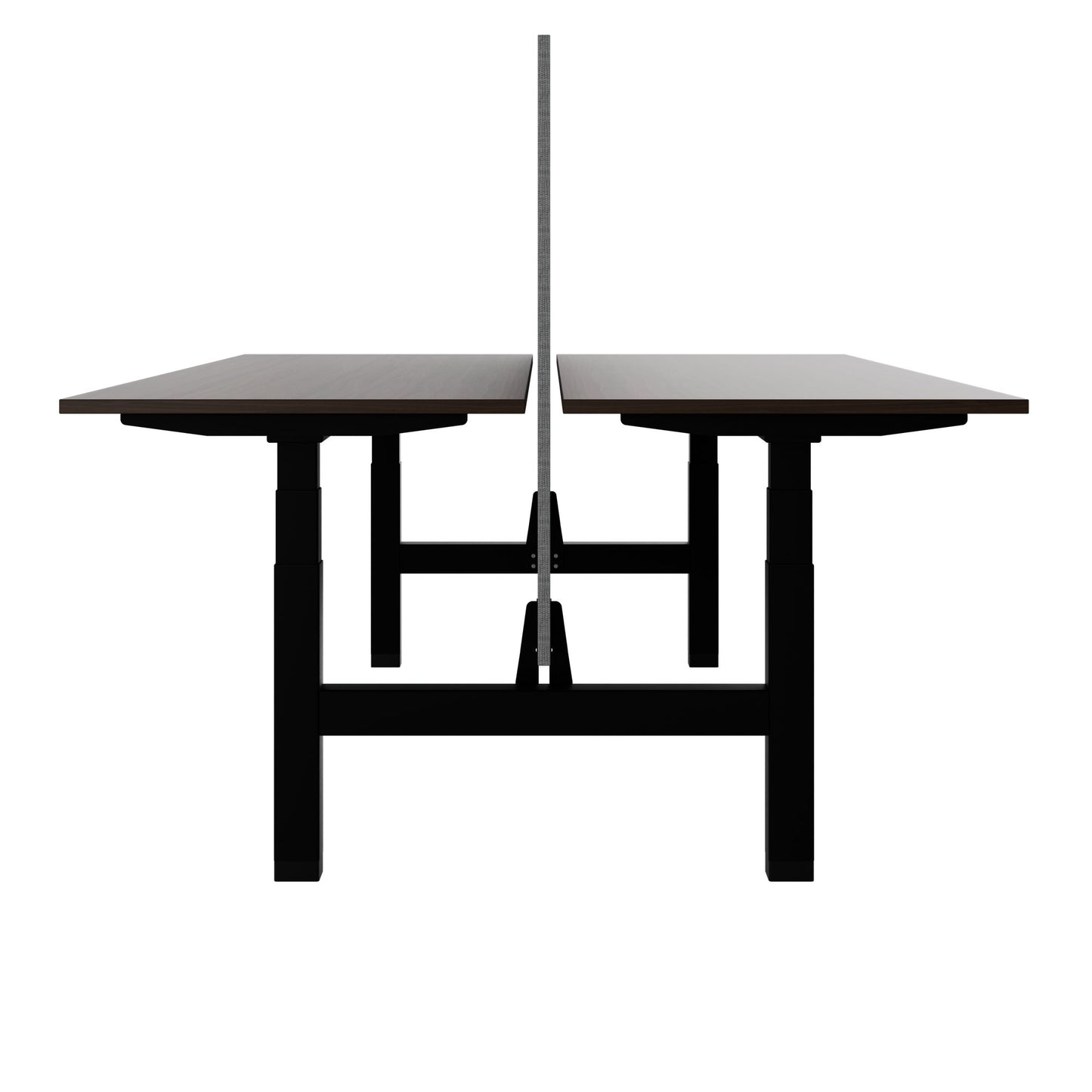 TELDRA Pro Team-Schreibtisch | 1600-1800 mm, elektrisch höhenverstellbar, Nussbaum