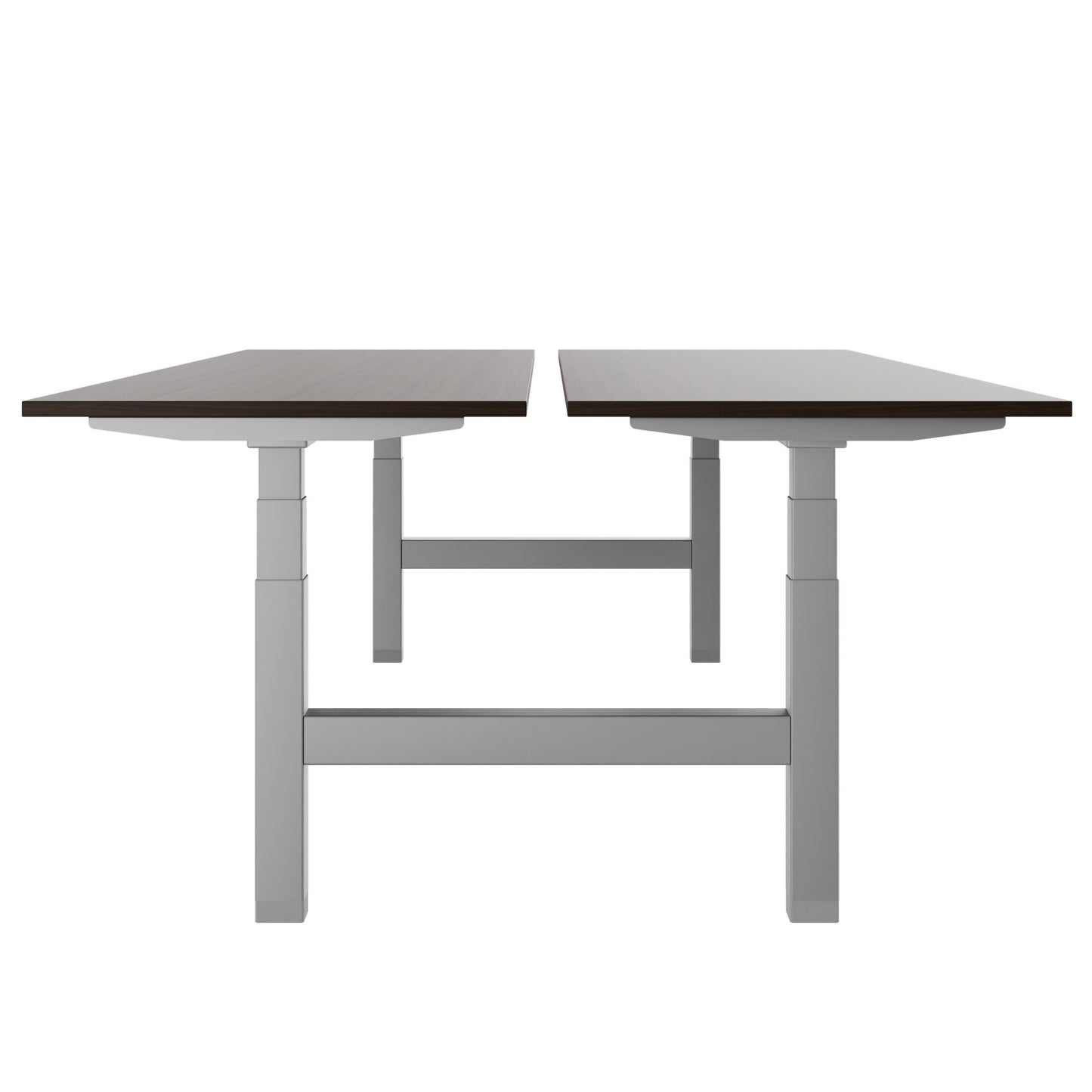 TELDRA Pro Team-Schreibtisch | 1600-1800 mm, elektrisch höhenverstellbar, Nussbaum