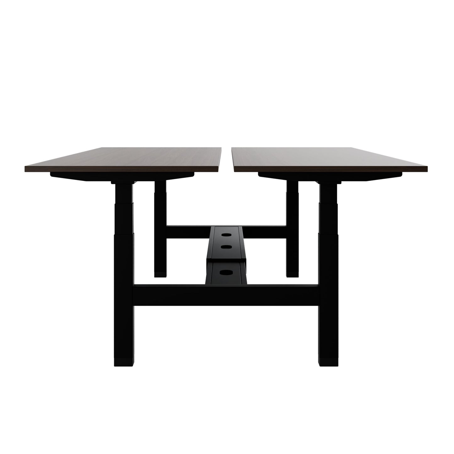 TELDRA Pro Team-Schreibtisch | 1600-1800 mm, elektrisch höhenverstellbar, Nussbaum