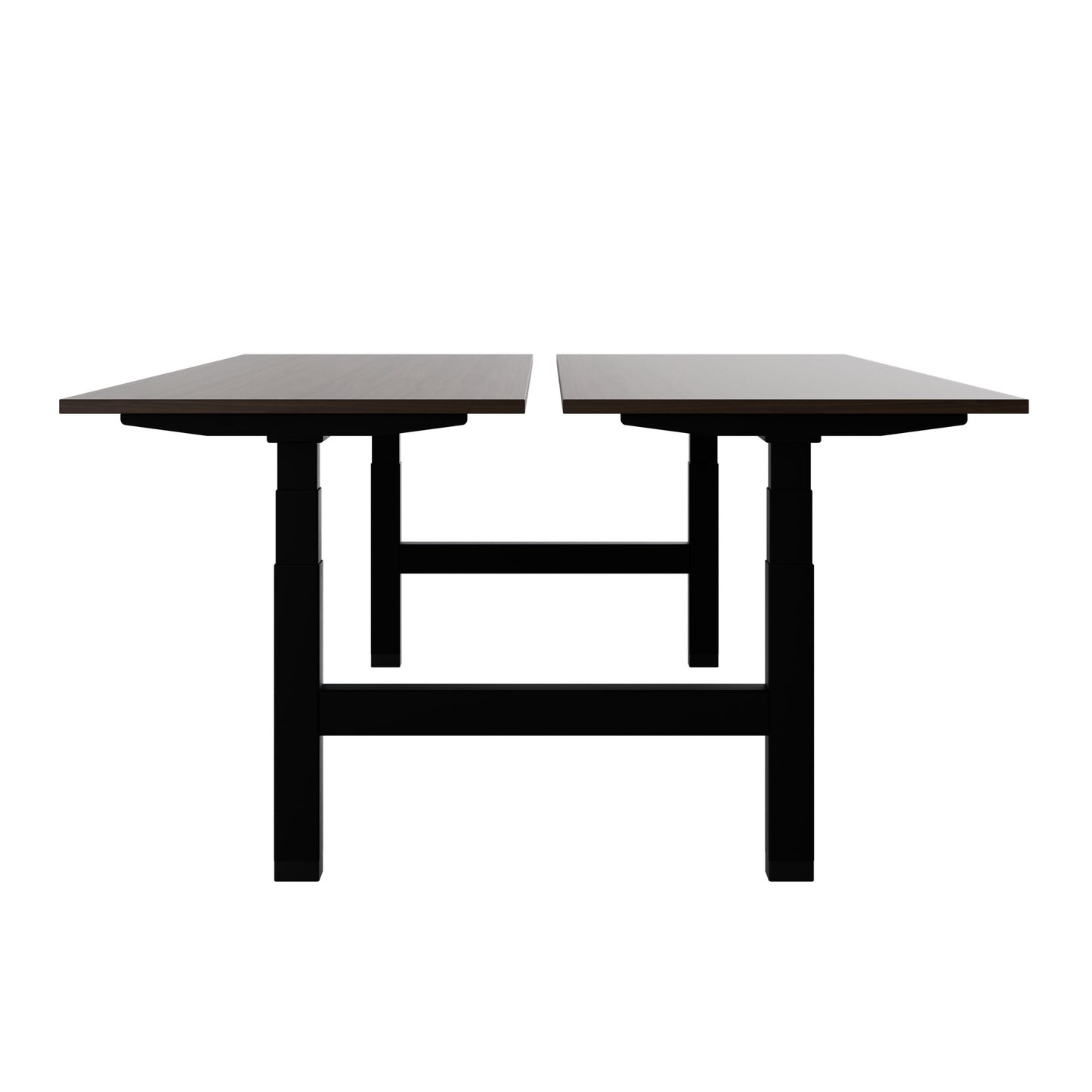 TELDRA Pro Team-Schreibtisch | 1600-1800 mm, elektrisch höhenverstellbar, Nussbaum