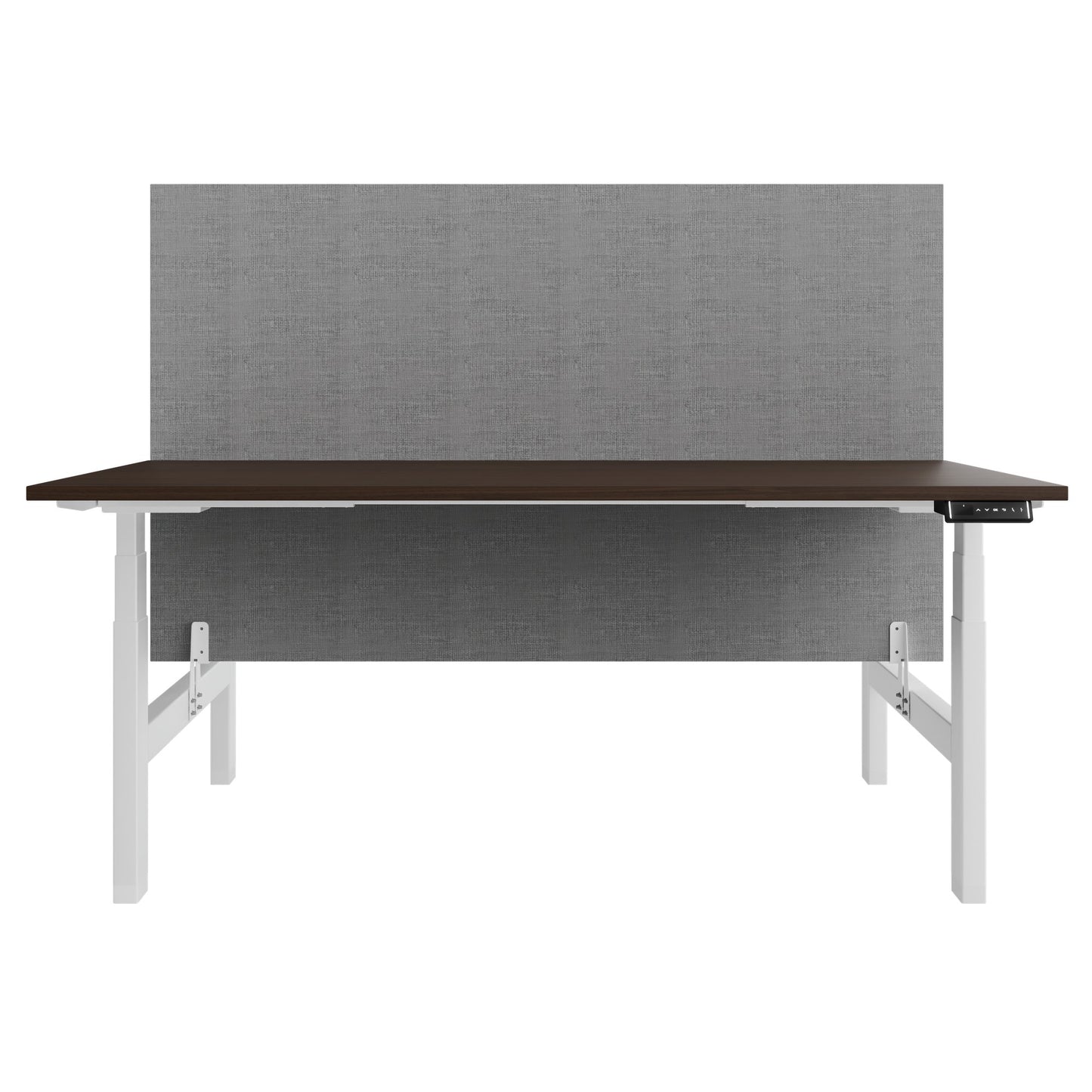 TELDRA Pro Team-Schreibtisch | 1600-1800 mm, elektrisch höhenverstellbar, Nussbaum