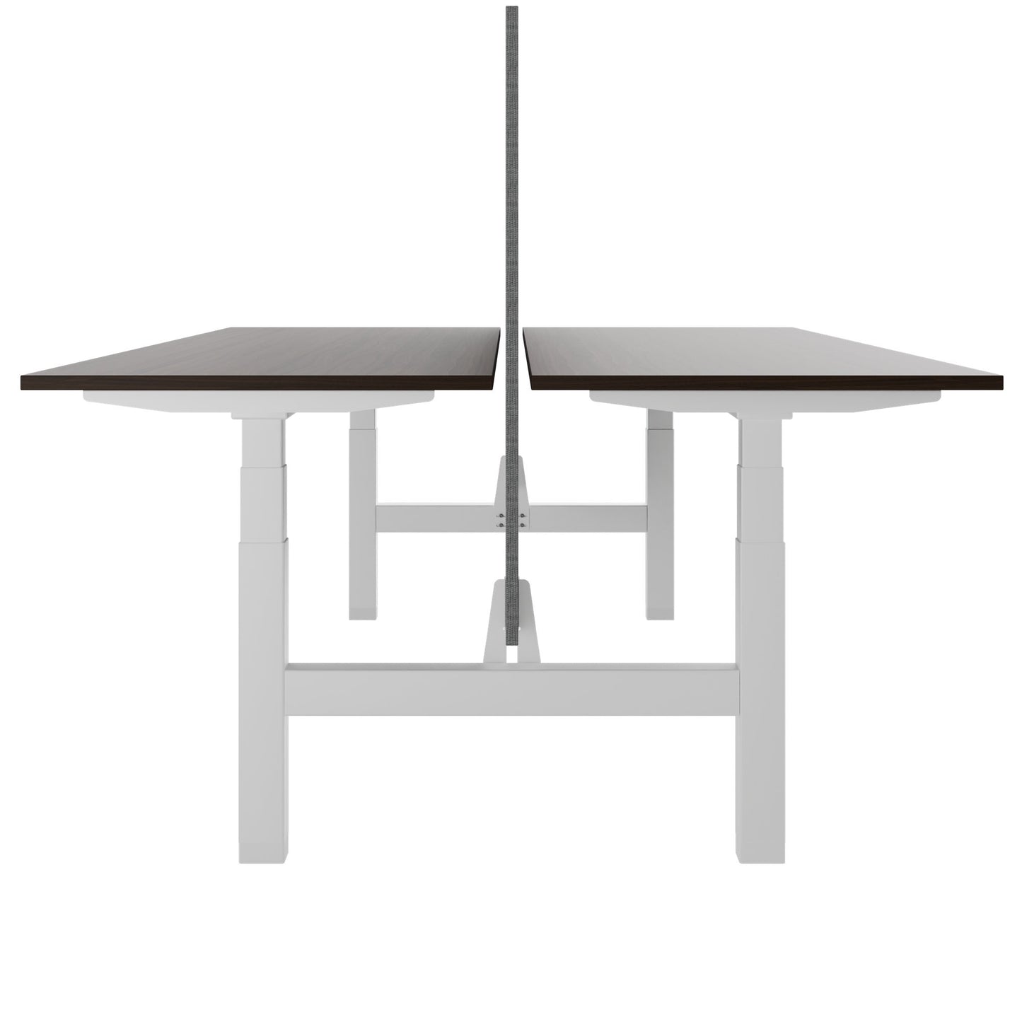 TELDRA Pro Team-Schreibtisch | 1600-1800 mm, elektrisch höhenverstellbar, Nussbaum