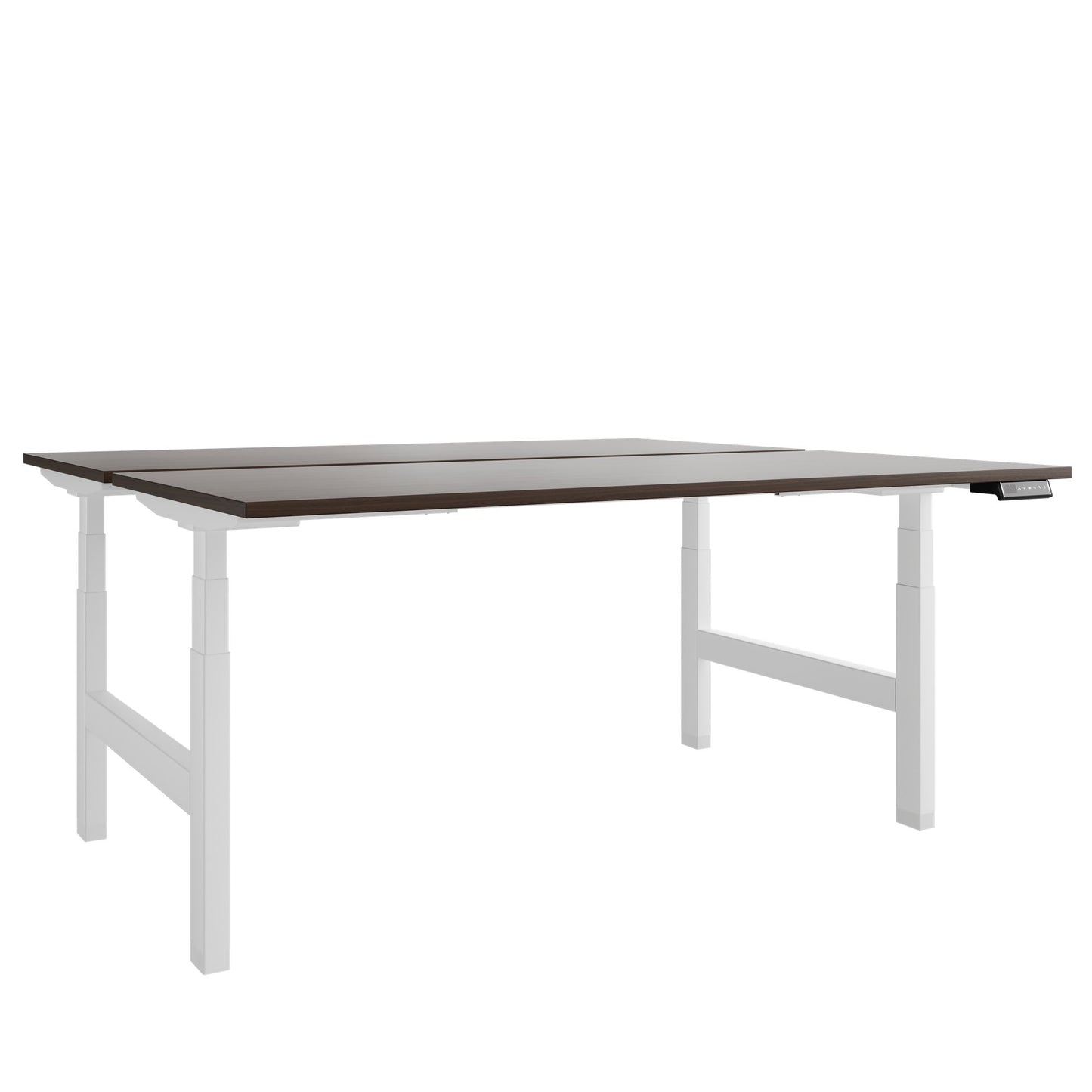 TELDRA Pro Team-Schreibtisch | 1600-1800 mm, elektrisch höhenverstellbar, Nussbaum