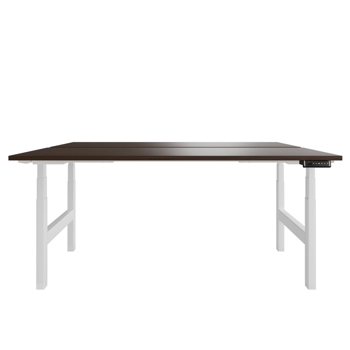 TELDRA Pro Team-Schreibtisch | 1600-1800 mm, elektrisch höhenverstellbar, Nussbaum